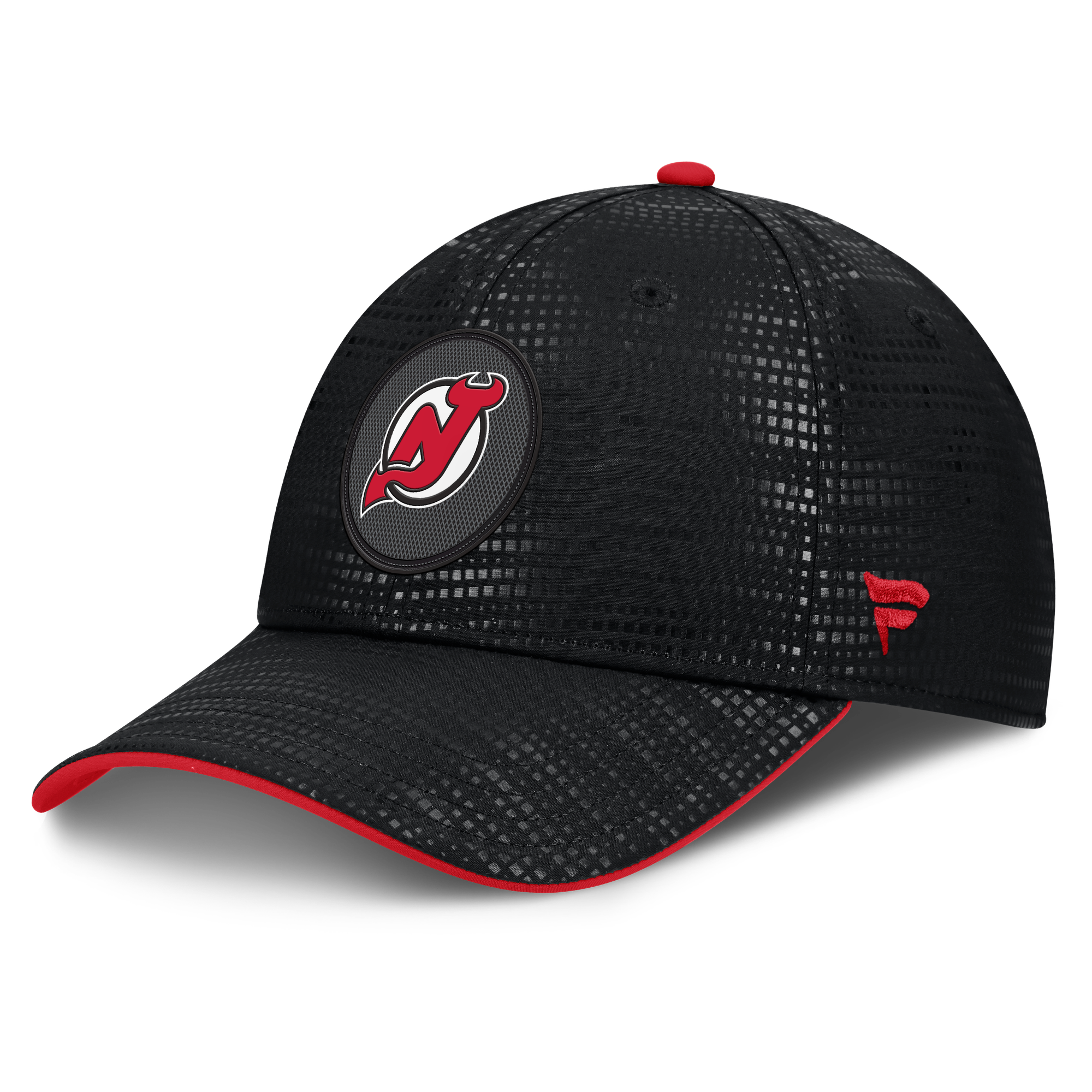 Men's Fanatics Black New Jersey Devils Authentic Pro Rink Debossed Stretch Fit Hat