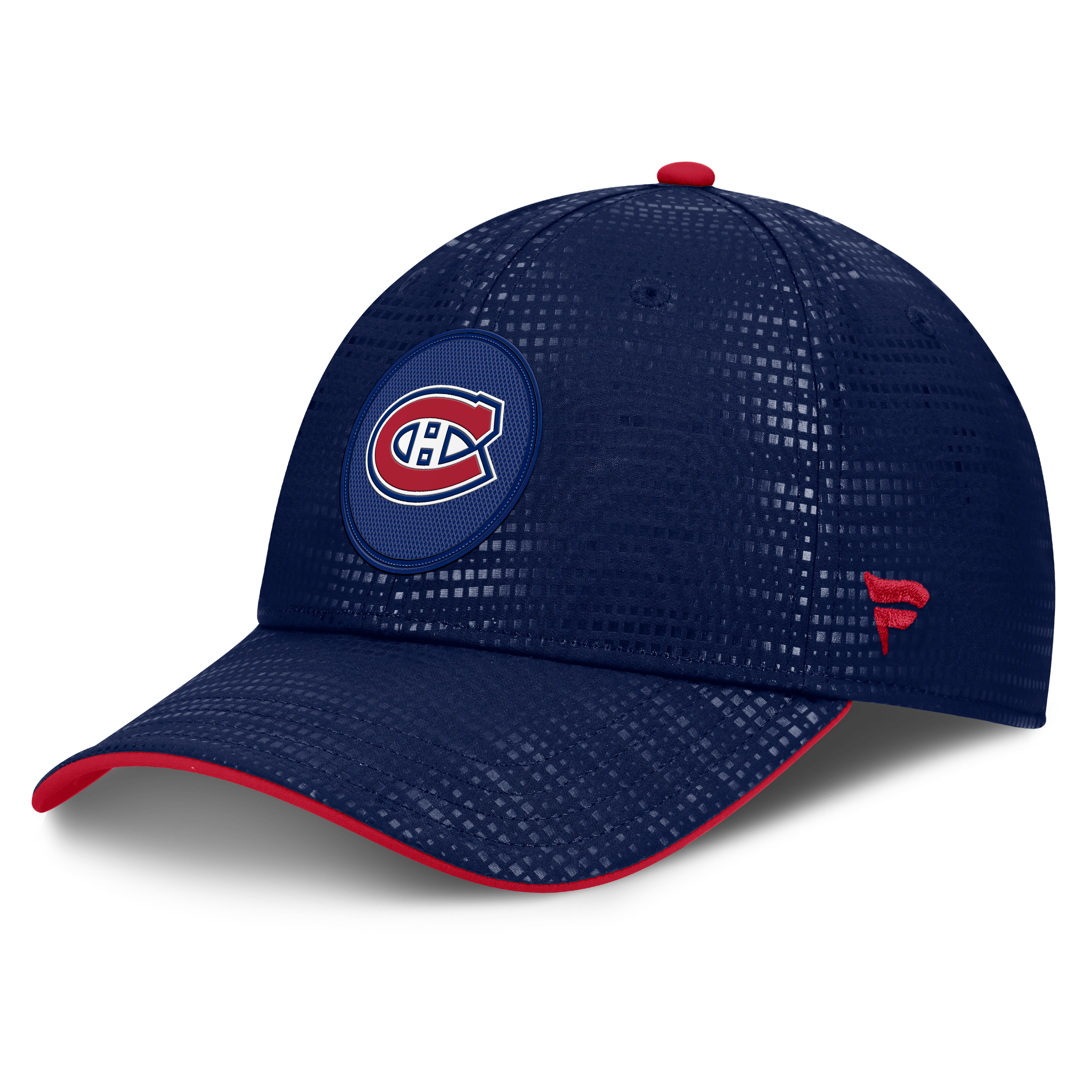Men's Fanatics Navy Montreal Canadiens Authentic Pro Rink Debossed Stretch Fit Hat