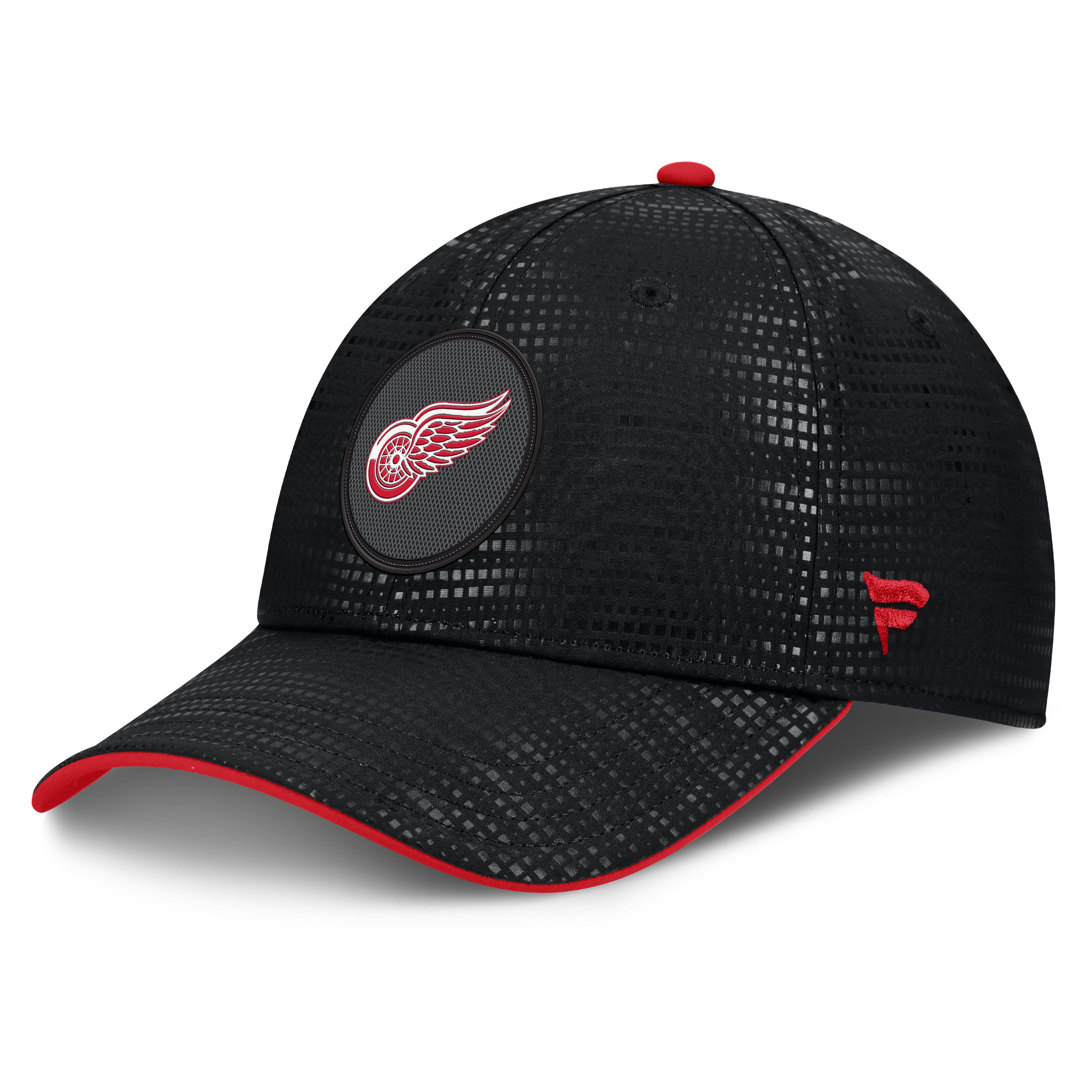 Men's Fanatics Black Detroit Red Wings Authentic Pro Rink Stretch Fit Hat