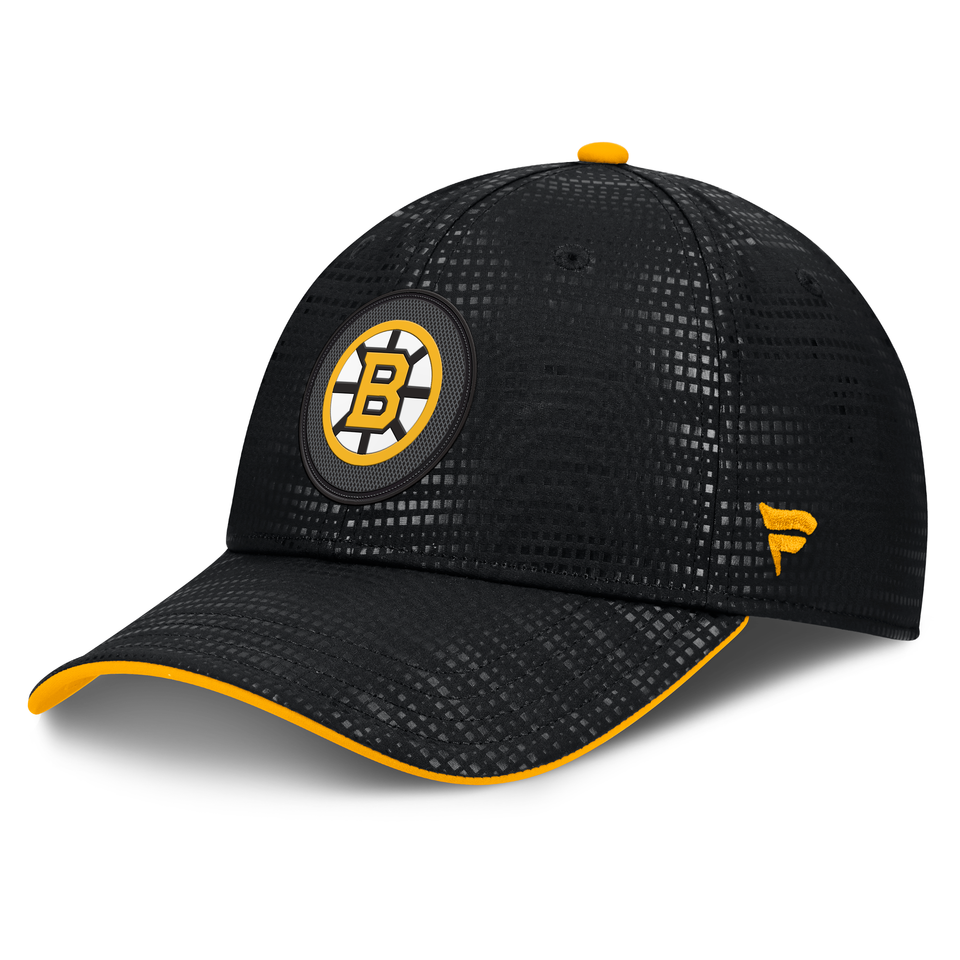 Men's Fanatics Black Boston Bruins Authentic Pro Rink Debossed Stretch Fit Hat