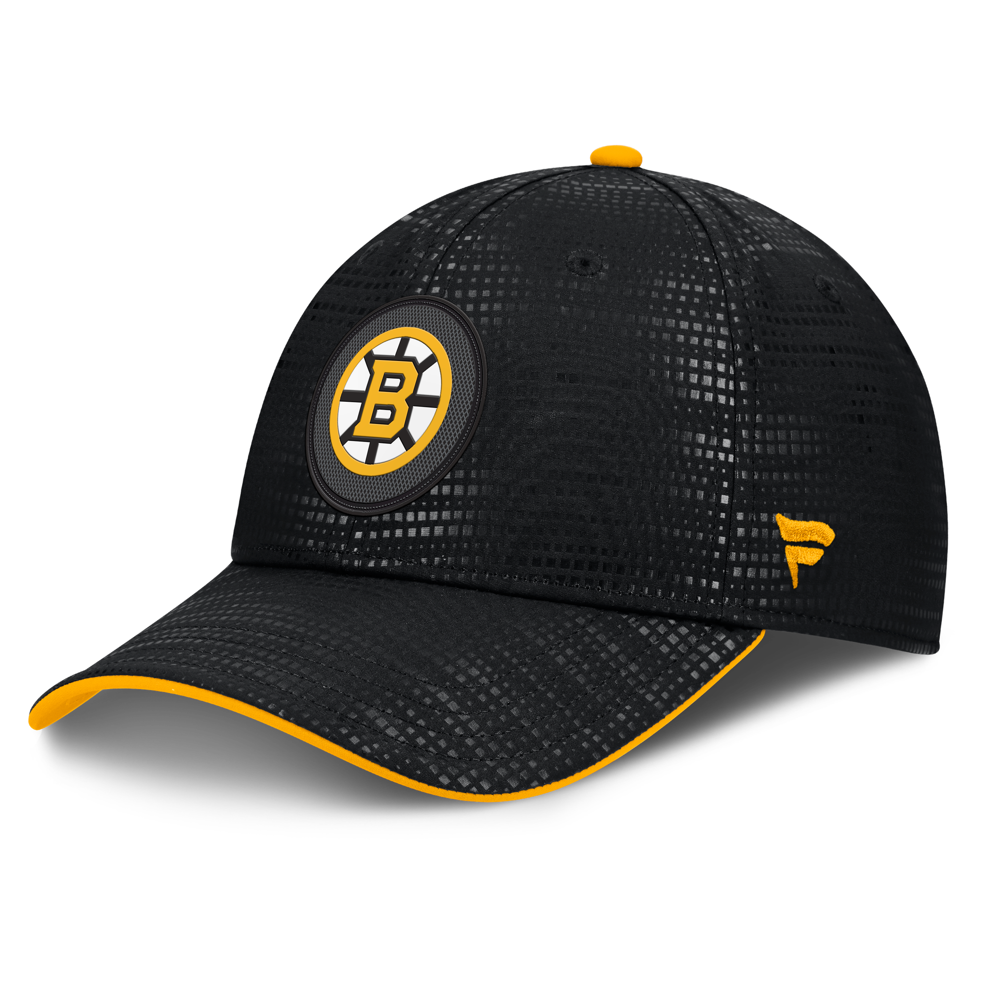 Men's Fanatics Black Boston Bruins Authentic Pro Rink Debossed Stretch Fit Hat