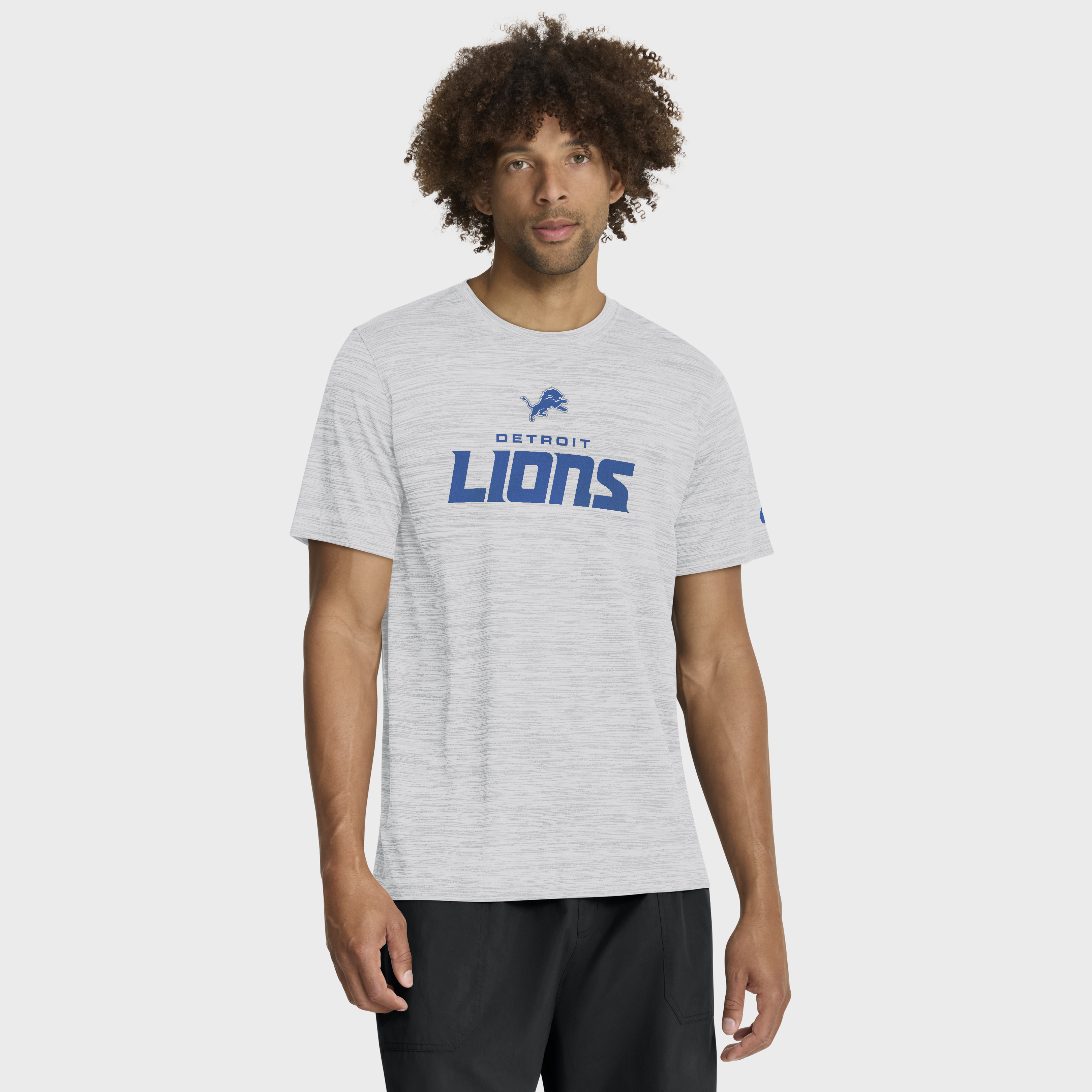 Men's Nike Ash Detroit Lions Velocity Endurance Run Dri-FIT T-Shirt