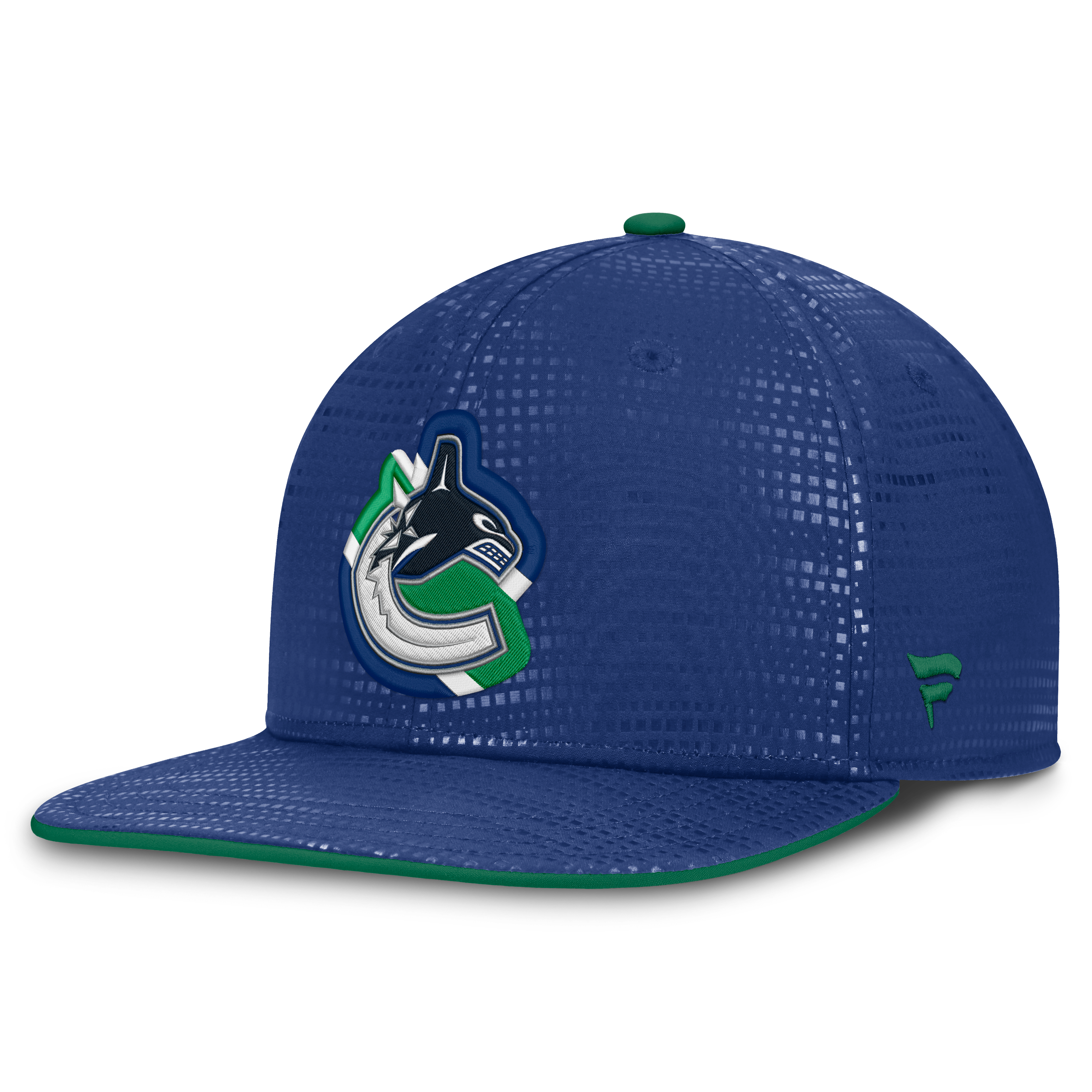 Men's Fanatics Blue Vancouver Canucks Authentic Pro Rink Square Visor Snapback Hat