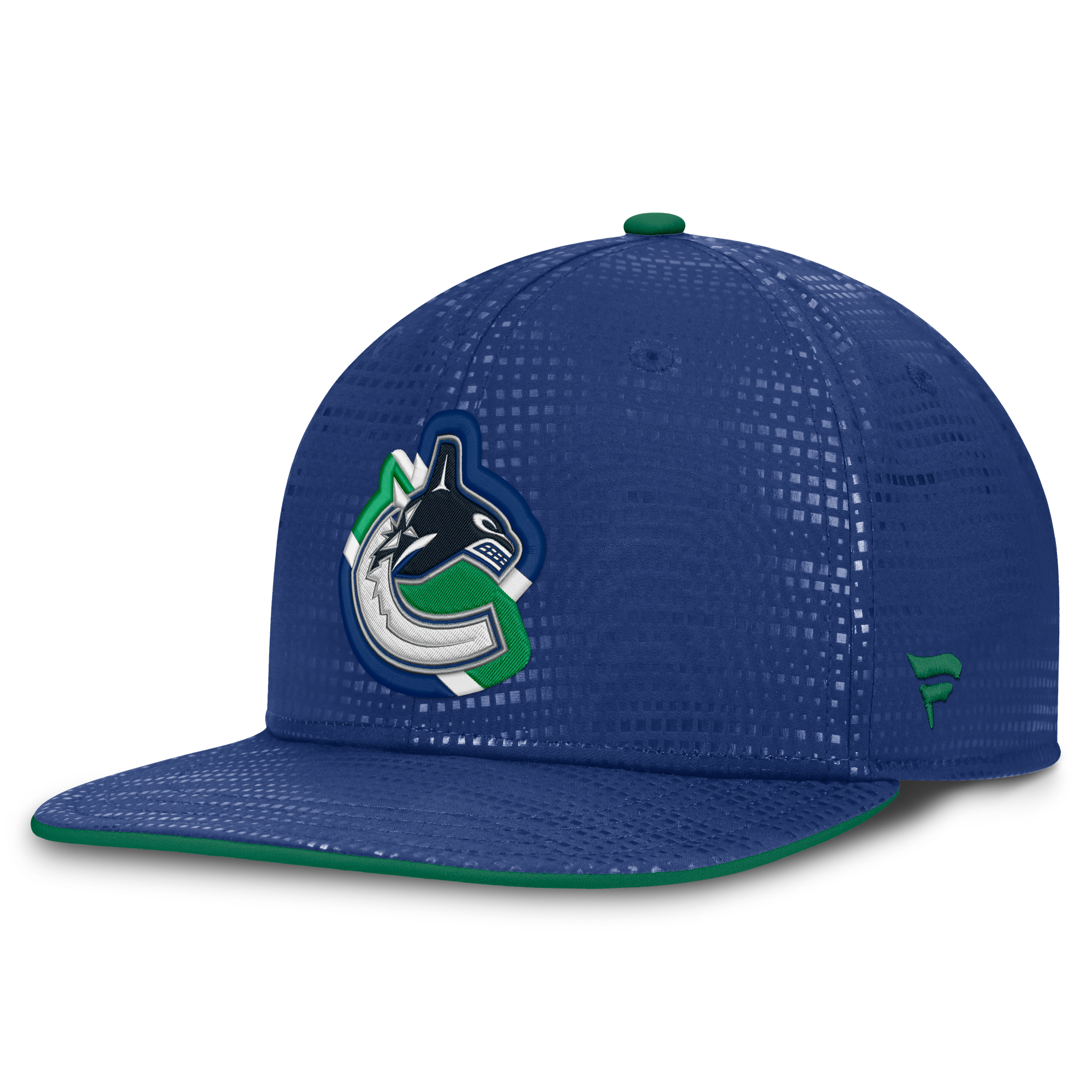 Men's Fanatics Blue Vancouver Canucks Authentic Pro Rink Square Visor Snapback Hat