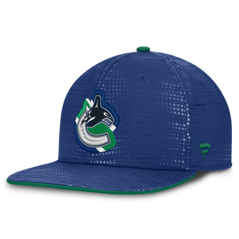 Men's Fanatics Blue Vancouver Canucks Authentic Pro Rink Square Visor Snapback Hat