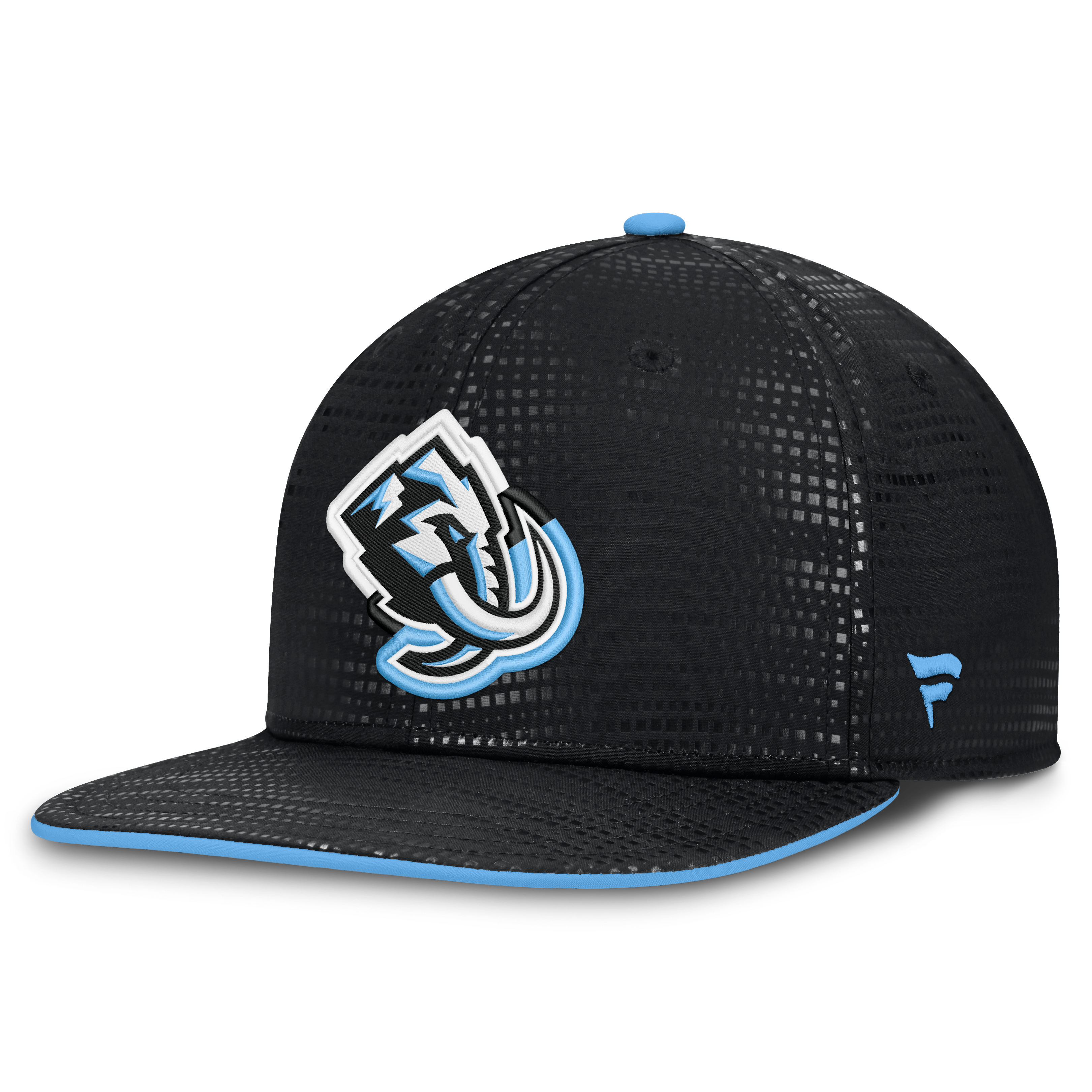 Men's Fanatics Black Utah Mammoth Authentic Pro Rink Square Visor Snapback Hat
