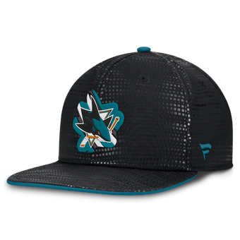 Men's Fanatics Black San Jose Sharks Authentic Pro Rink Square Visor Snapback Hat