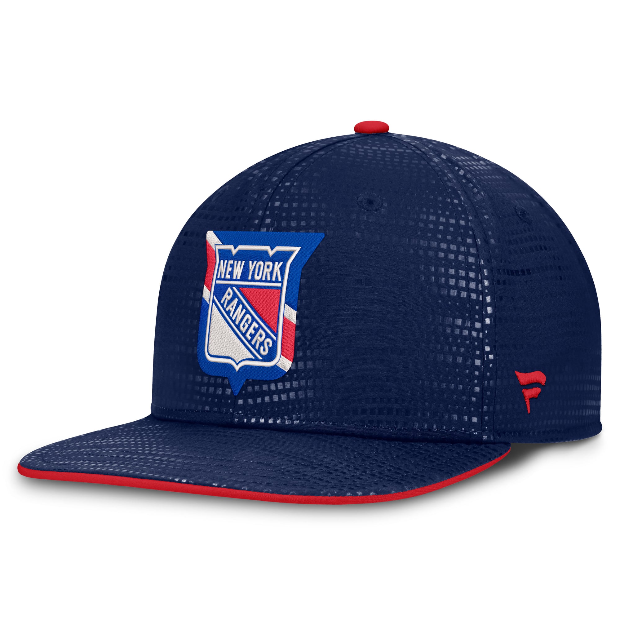 Men's Fanatics Navy New York Rangers Authentic Pro Rink Square Visor Snapback Hat