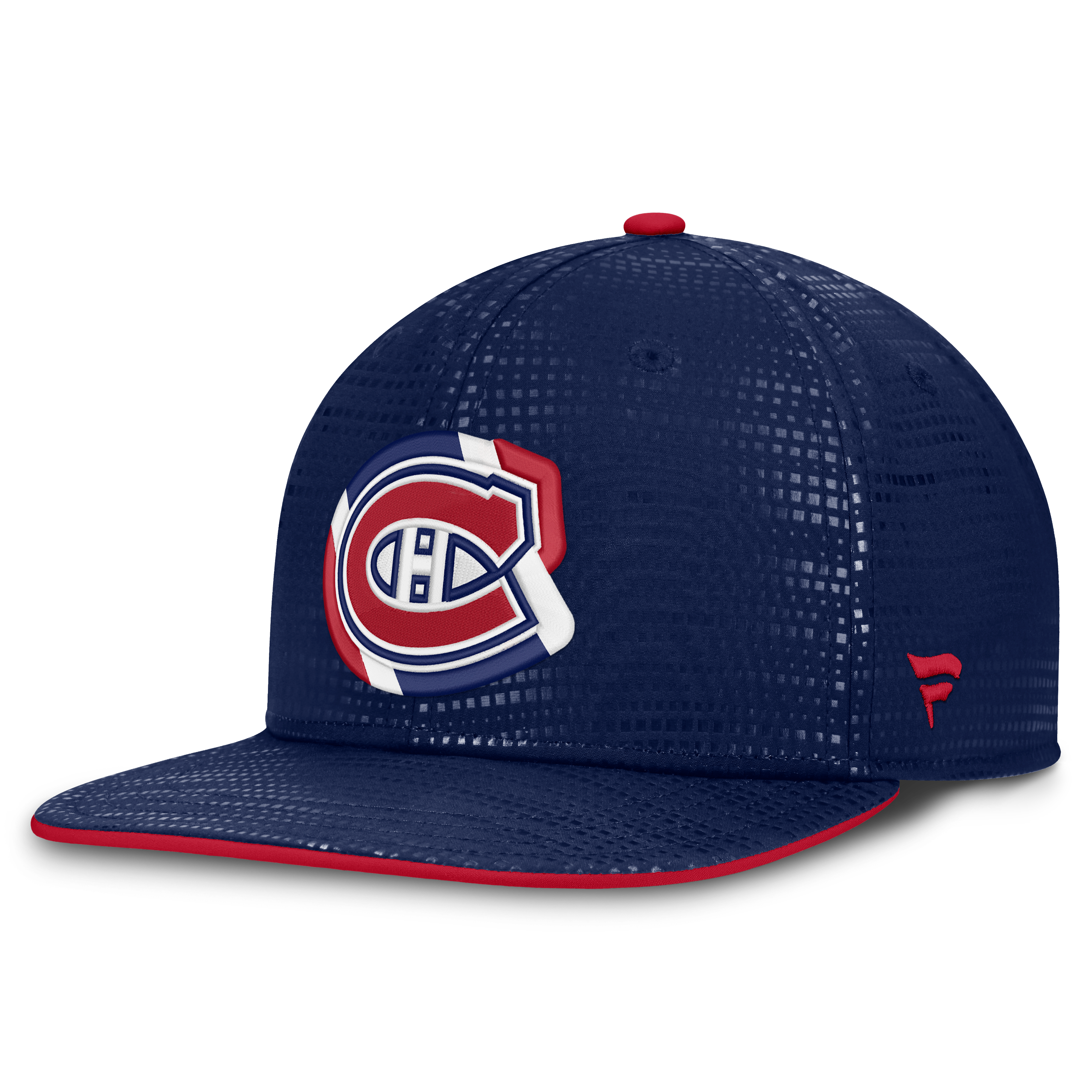 Men's Fanatics Navy Montreal Canadiens Authentic Pro Rink Square Visor Snapback Hat