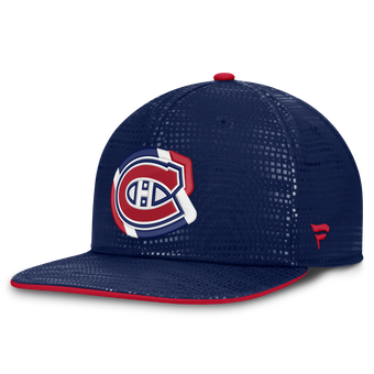 Men's Fanatics Navy Montreal Canadiens Authentic Pro Rink Square Visor Snapback Hat