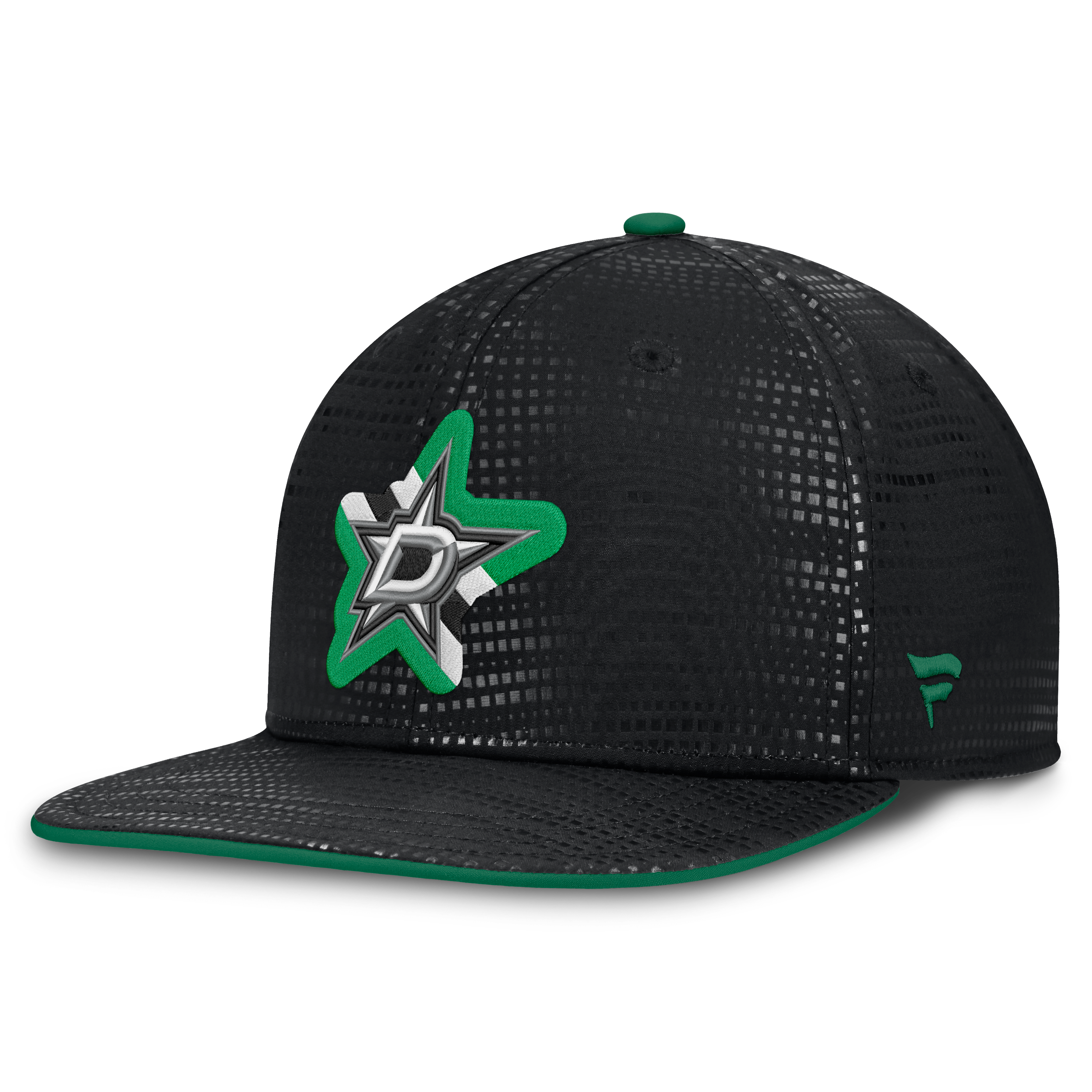 Men's Fanatics Black Dallas Stars Authentic Pro Rink Square Visor Snapback Hat