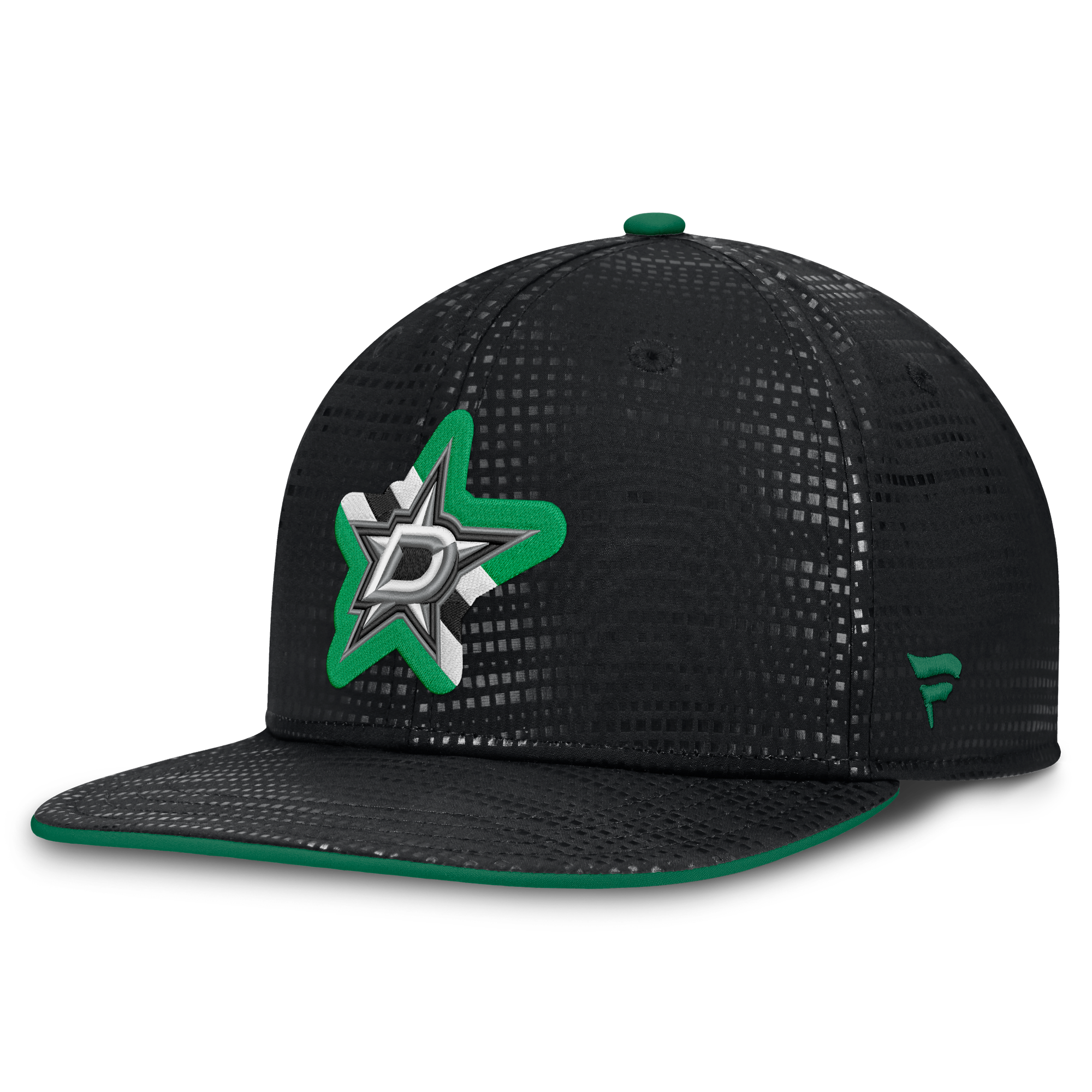 Men's Fanatics Black Dallas Stars Authentic Pro Rink Square Visor Snapback Hat