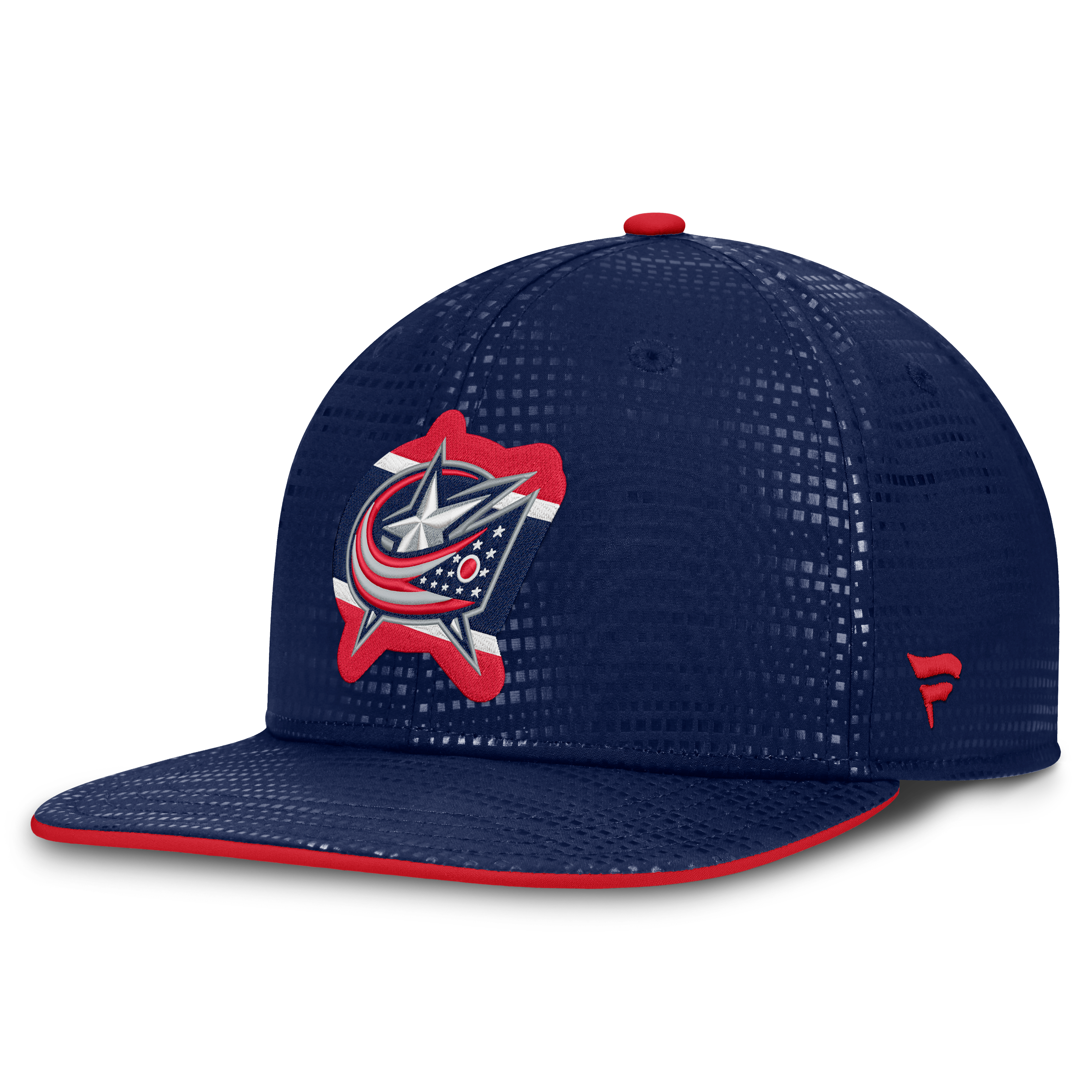 Men's Fanatics Navy Columbus Blue Jackets Authentic Pro Rink Square Visor Snapback Hat