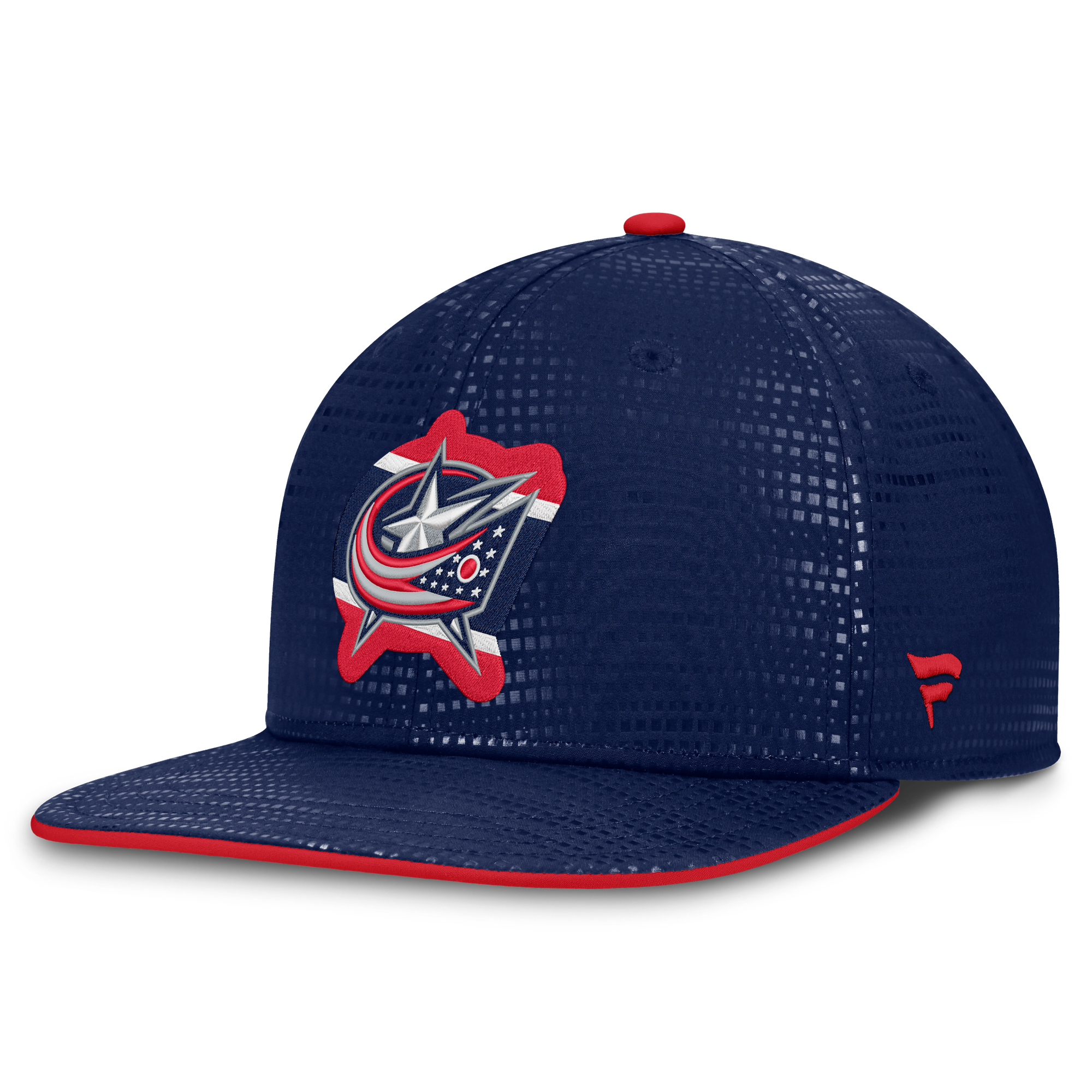Men's Fanatics Navy Columbus Blue Jackets Authentic Pro Rink Square Visor Snapback Hat
