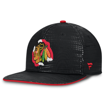Men's Fanatics Black Chicago Blackhawks Authentic Pro Rink Square Visor Snapback Hat