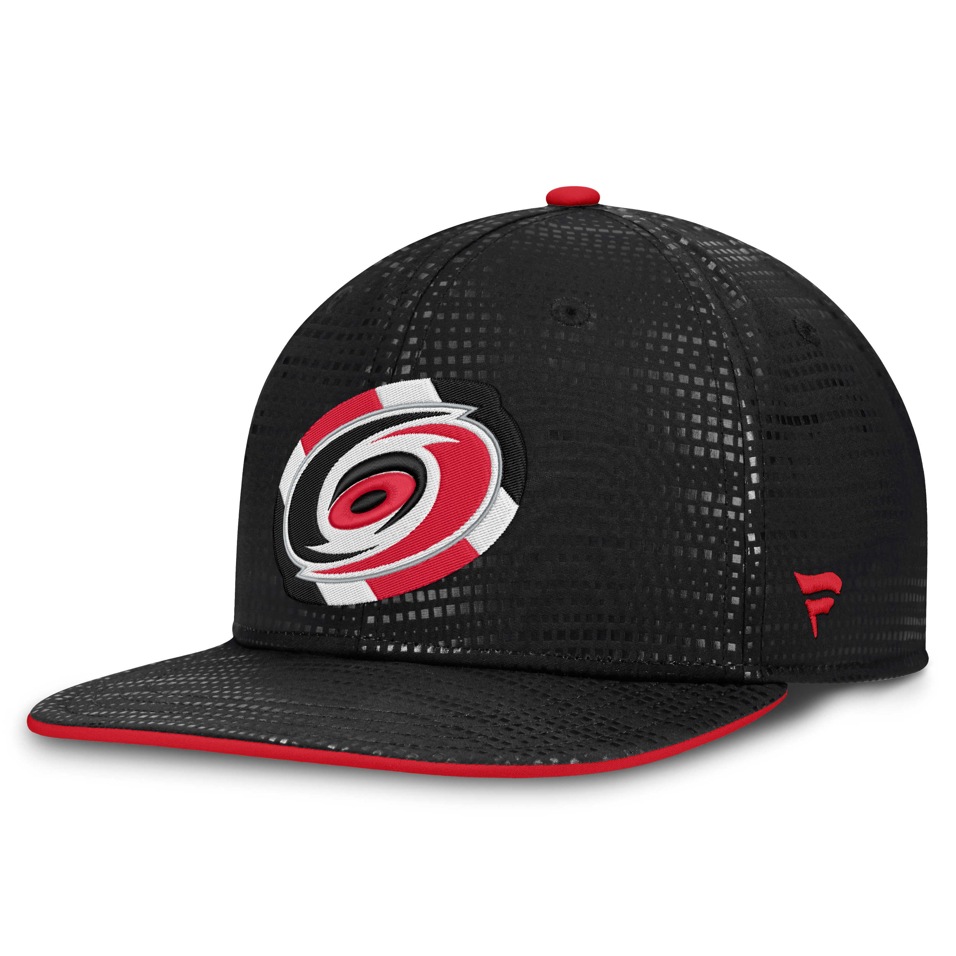Men's Fanatics Black Carolina Hurricanes Authentic Pro Rink Square Visor Snapback Hat