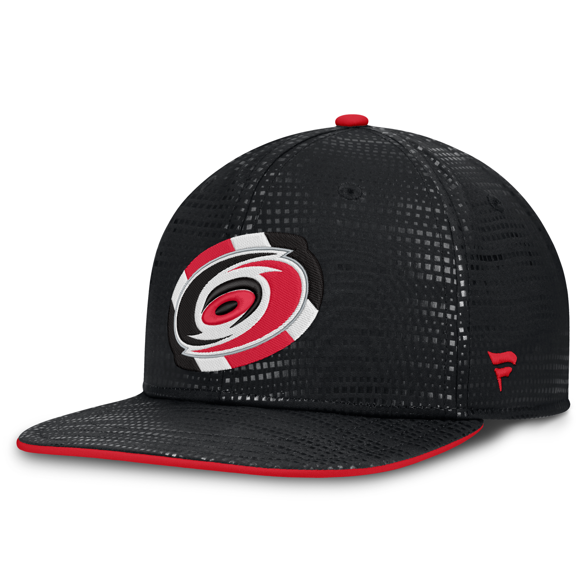 Men's Fanatics Black Carolina Hurricanes Authentic Pro Rink Square Visor Snapback Hat