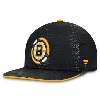Men's Fanatics Black Boston Bruins Authentic Pro Rink Square Visor Snapback Hat