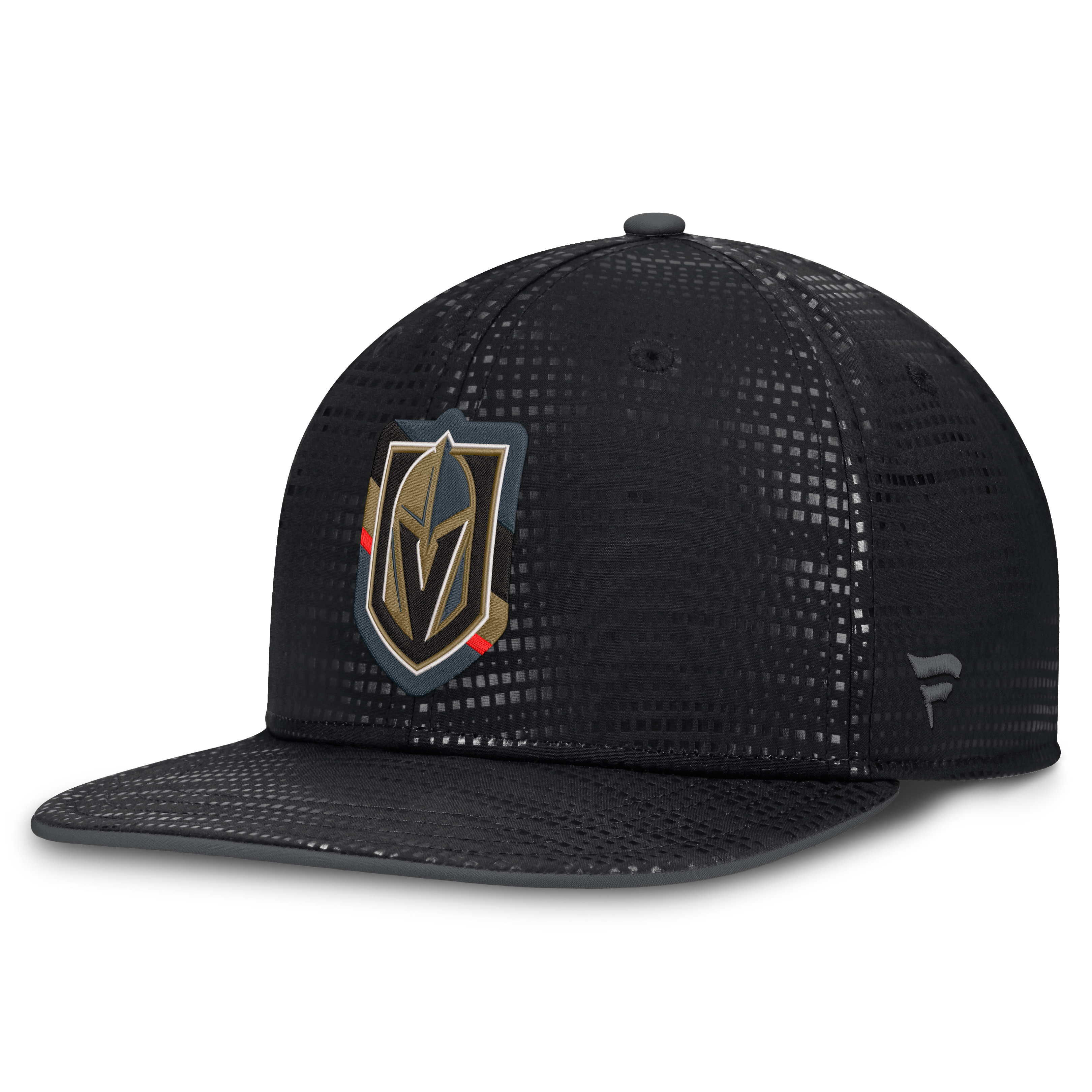 Men's Fanatics Black Vegas Golden Knights Authentic Pro Rink Square Visor Snapback Hat