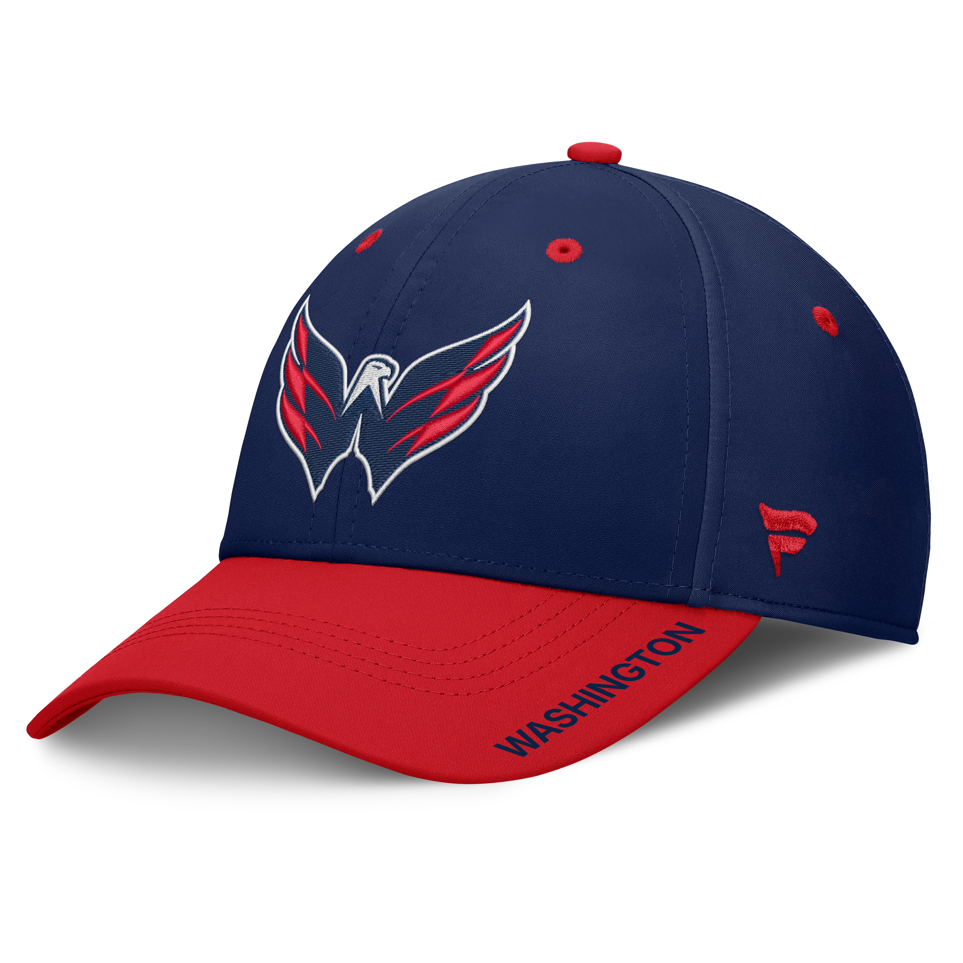 Men's Fanatics Navy/Red Washington Capitals Authentic Pro Rink Stretch Hat