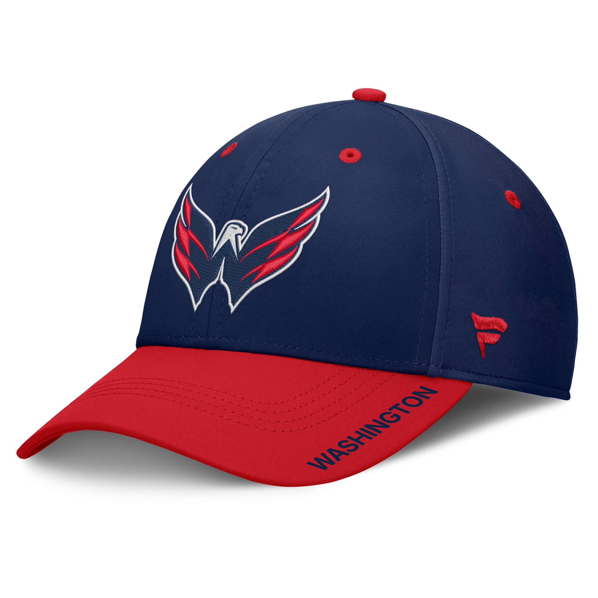 Men's Fanatics Navy/Red Washington Capitals Authentic Pro Rink Stretch Hat