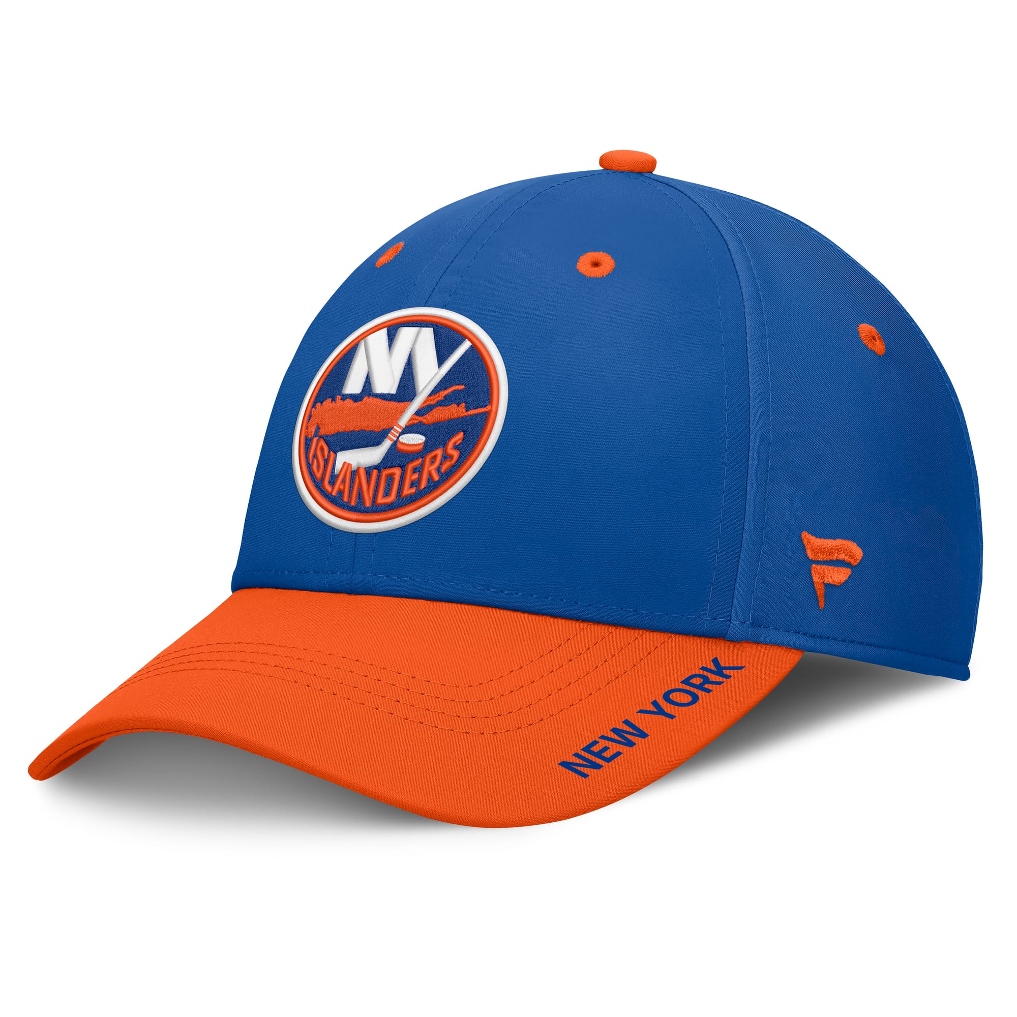 Men's Fanatics Royal/Orange New York Islanders Authentic Pro Rink Stretch Hat