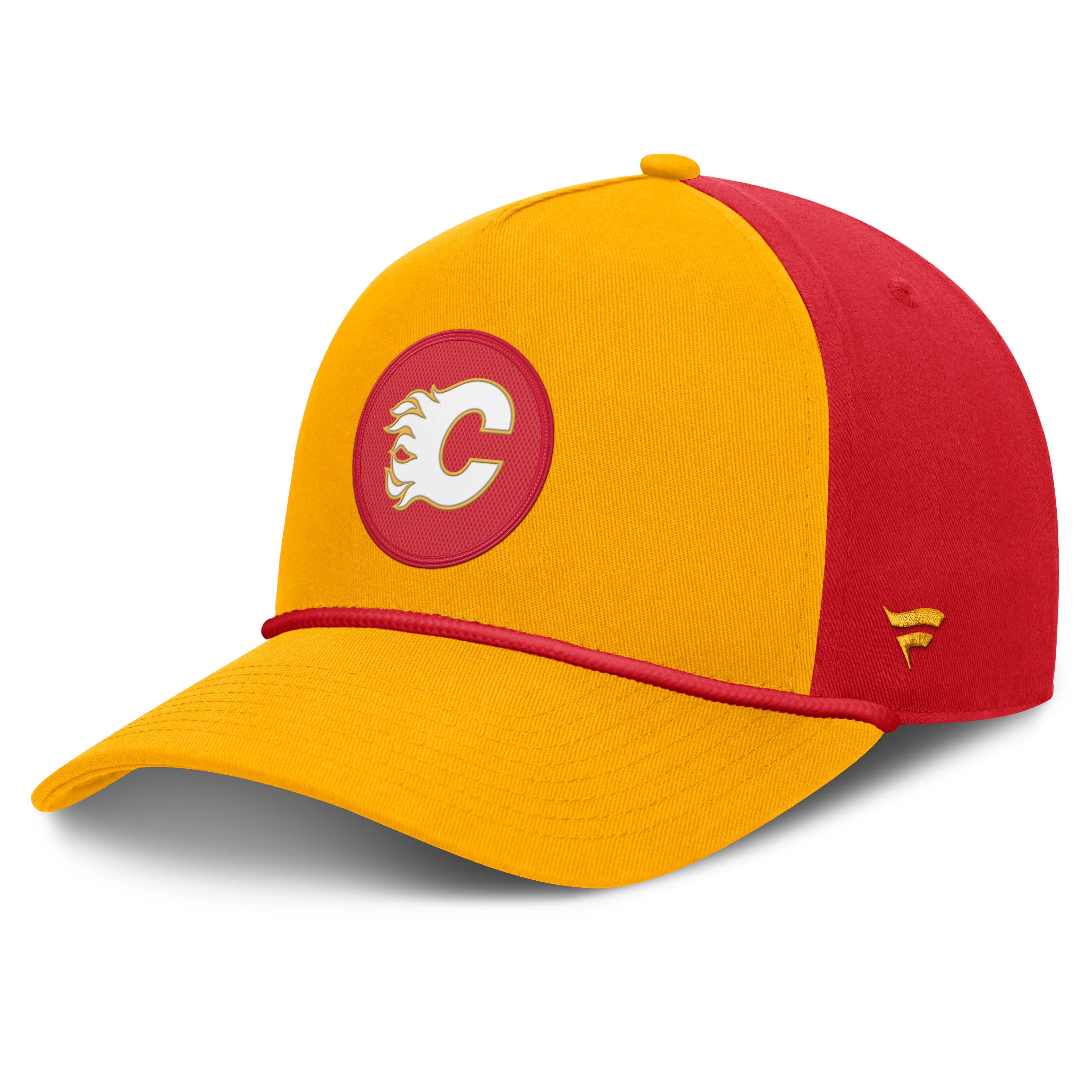 Men's Fanatics Yellow Calgary Flames Authentic Pro Rink A-Frame Adjustable Hat