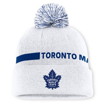 Women's Fanatics White Toronto Maple Leafs Authentic Pro Rink Cuffed Knit Hat with Pom
