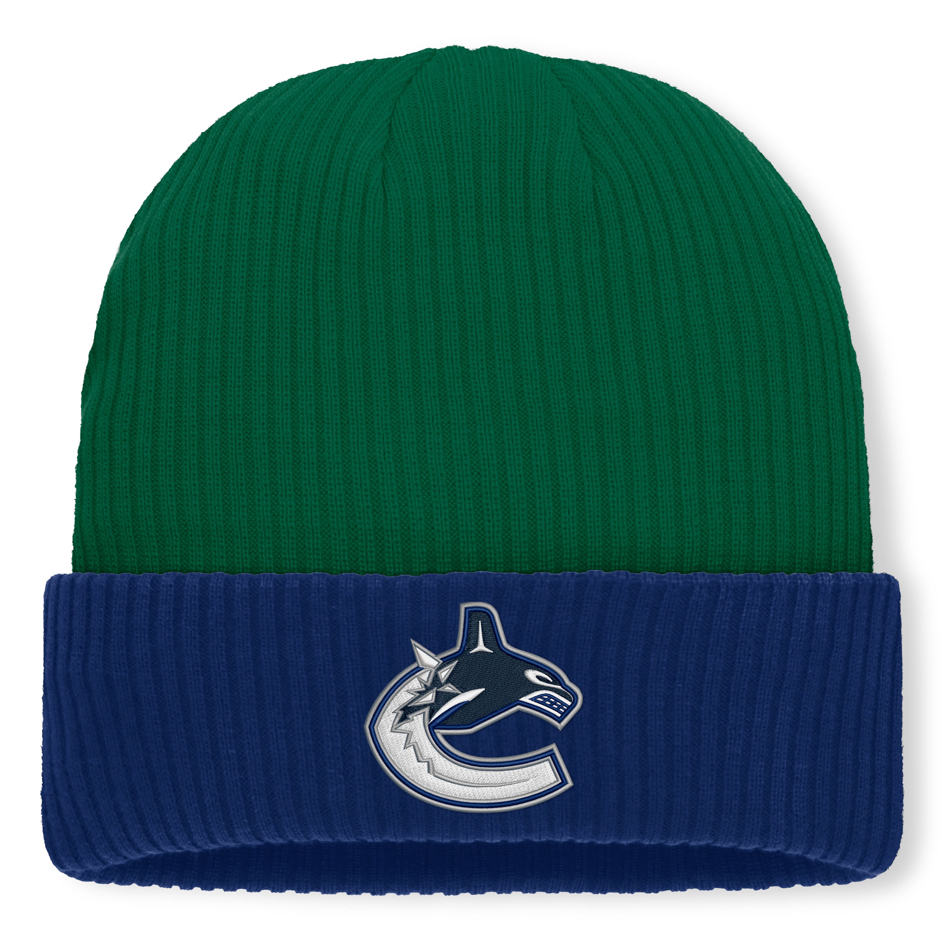 Men's Fanatics Green Vancouver Canucks Authentic Pro Rink Cuffed Knit Hat