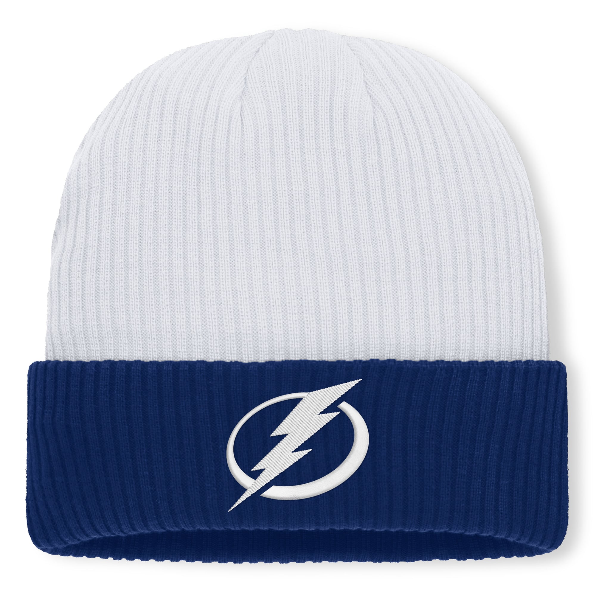 Men's Fanatics White Tampa Bay Lightning Authentic Pro Rink Cuffed Knit Hat