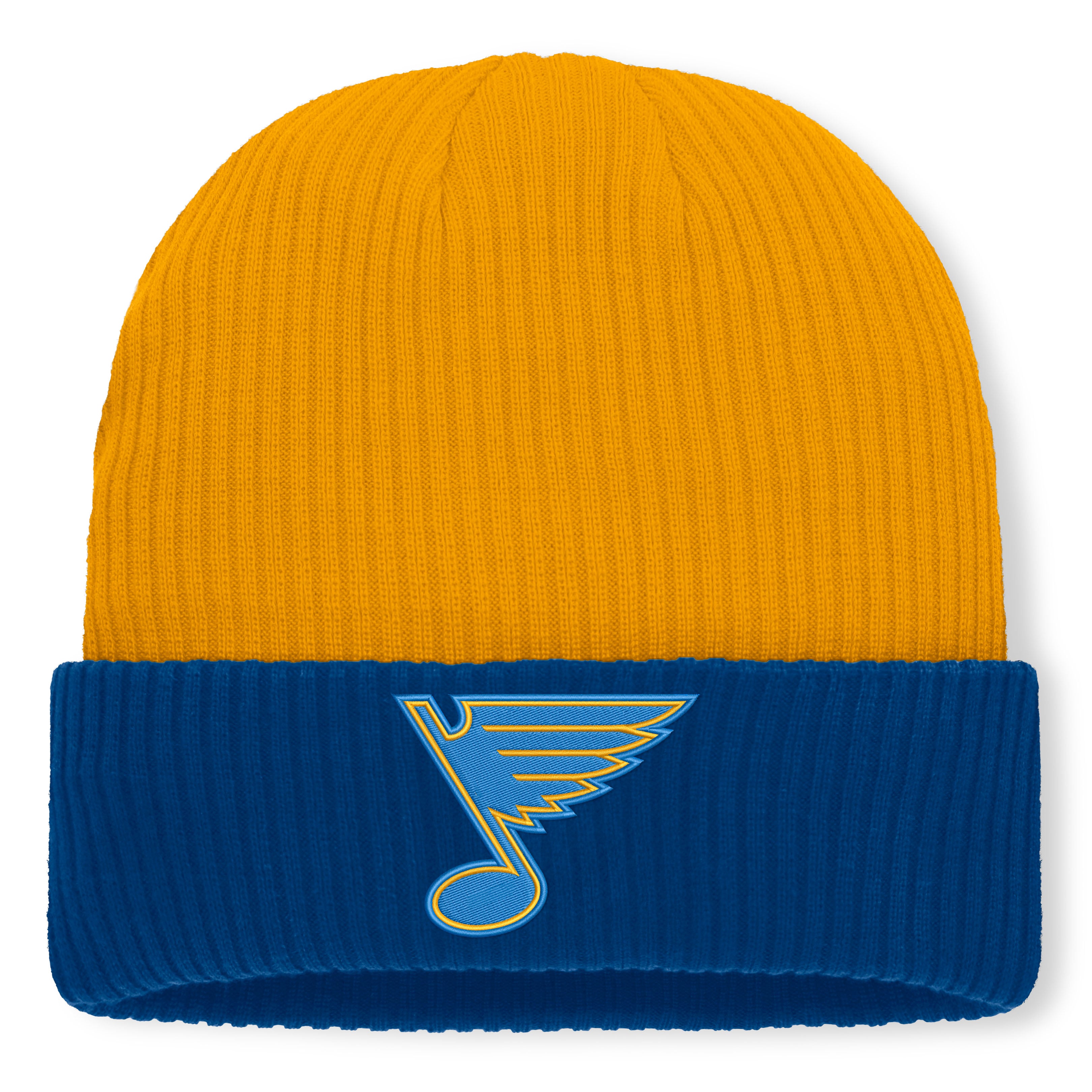 Men's Fanatics Gold St. Louis Blues Authentic Pro Rink Cuffed Knit Hat