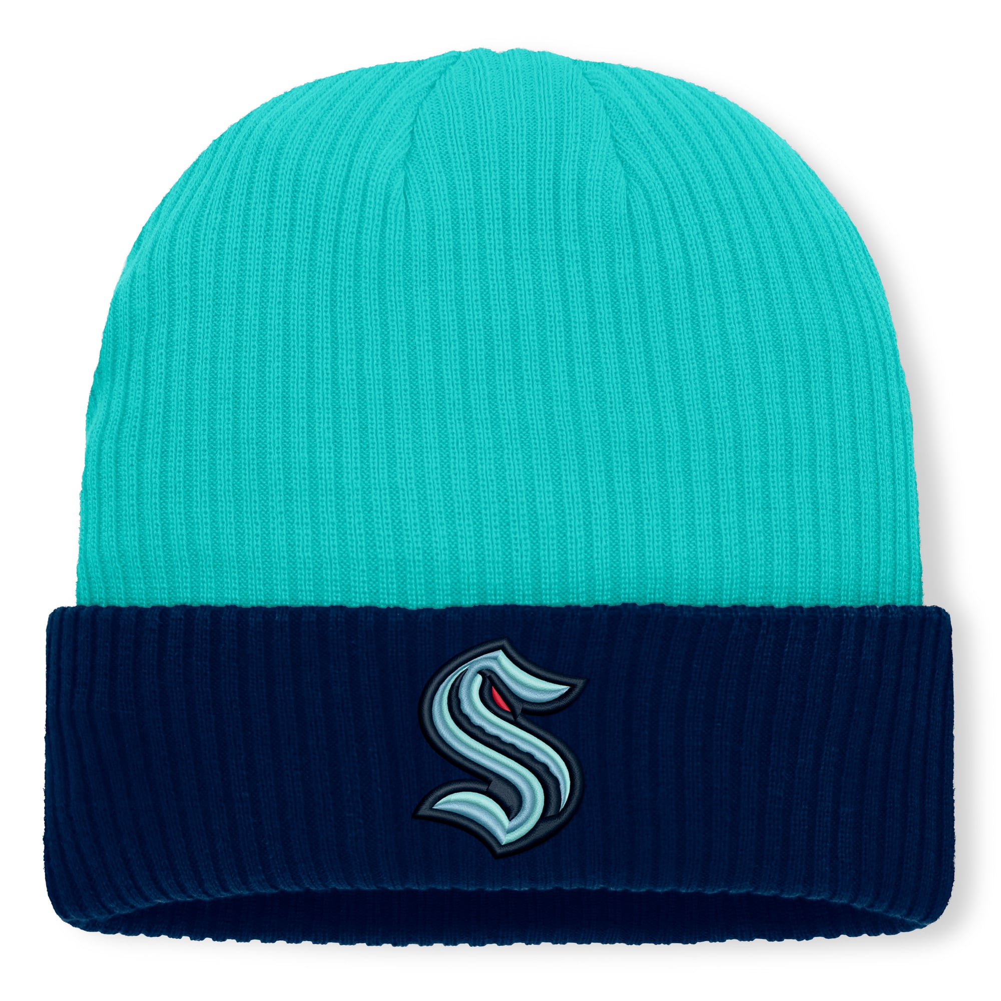 Men's Fanatics Light Blue Seattle Kraken Authentic Pro Rink Cuffed Knit Hat