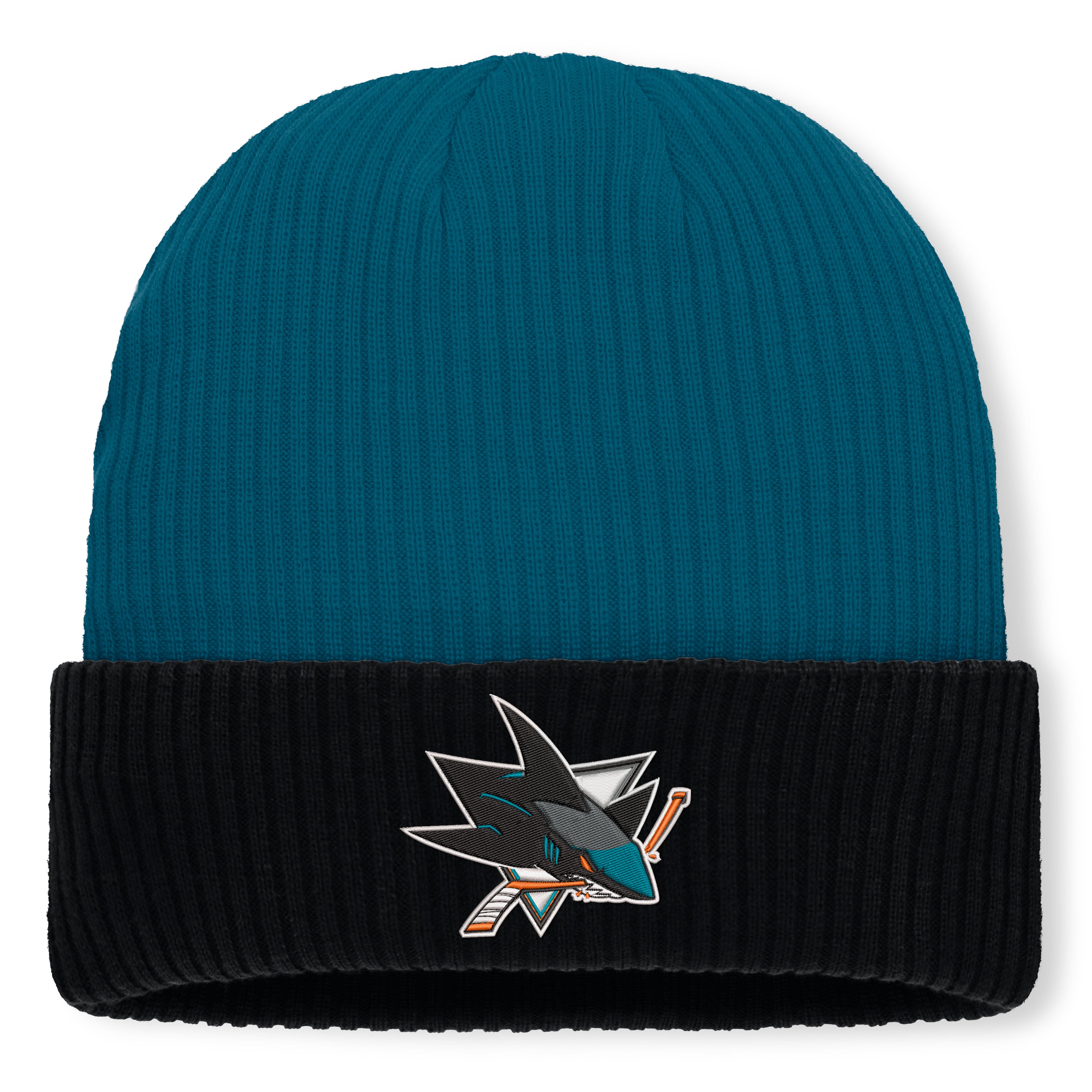 Men's Fanatics Teal San Jose Sharks Authentic Pro Rink Cuffed Knit Hat