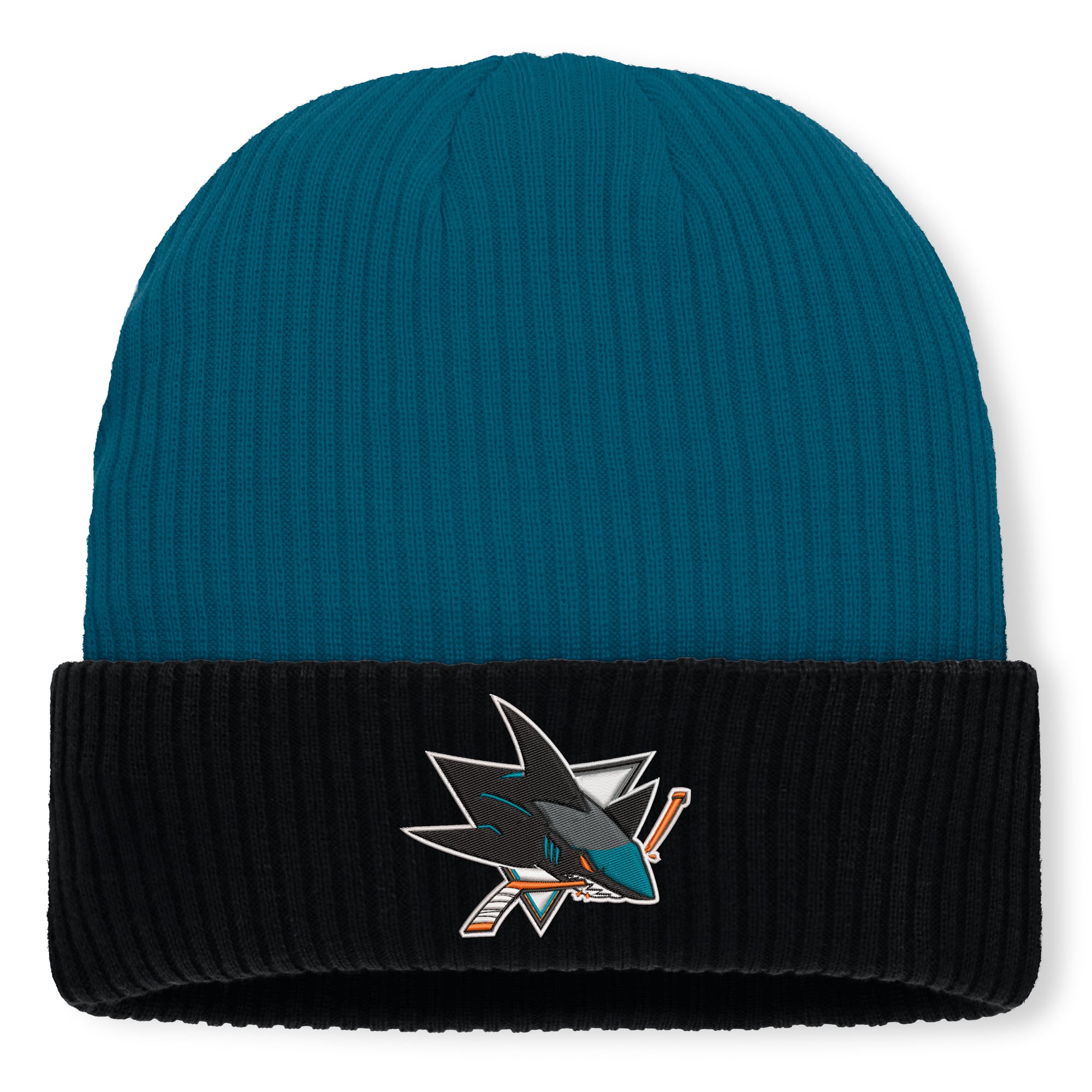 Men's Fanatics Teal San Jose Sharks Authentic Pro Rink Cuffed Knit Hat