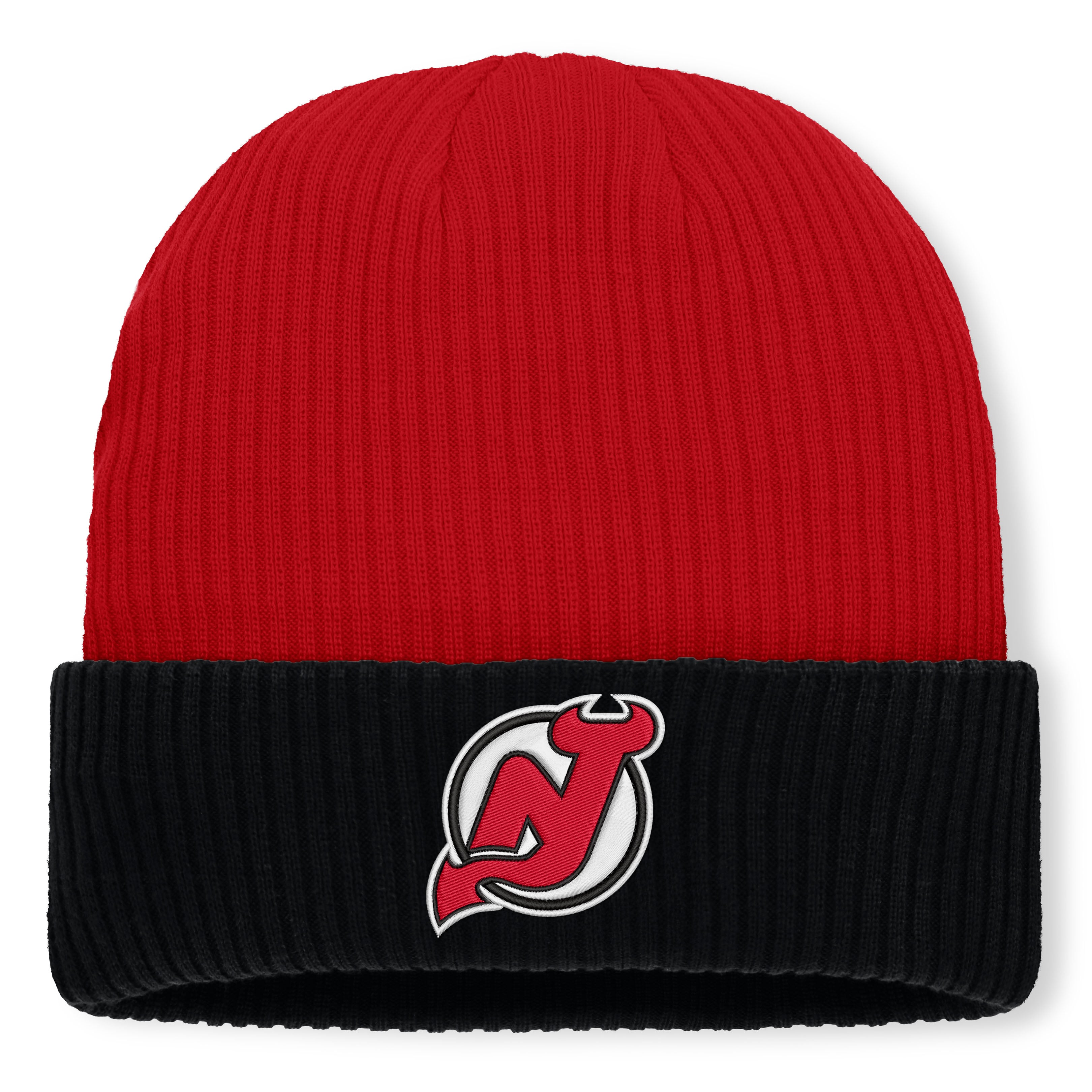 Men's Fanatics Red New Jersey Devils Authentic Pro Rink Cuffed Knit Hat