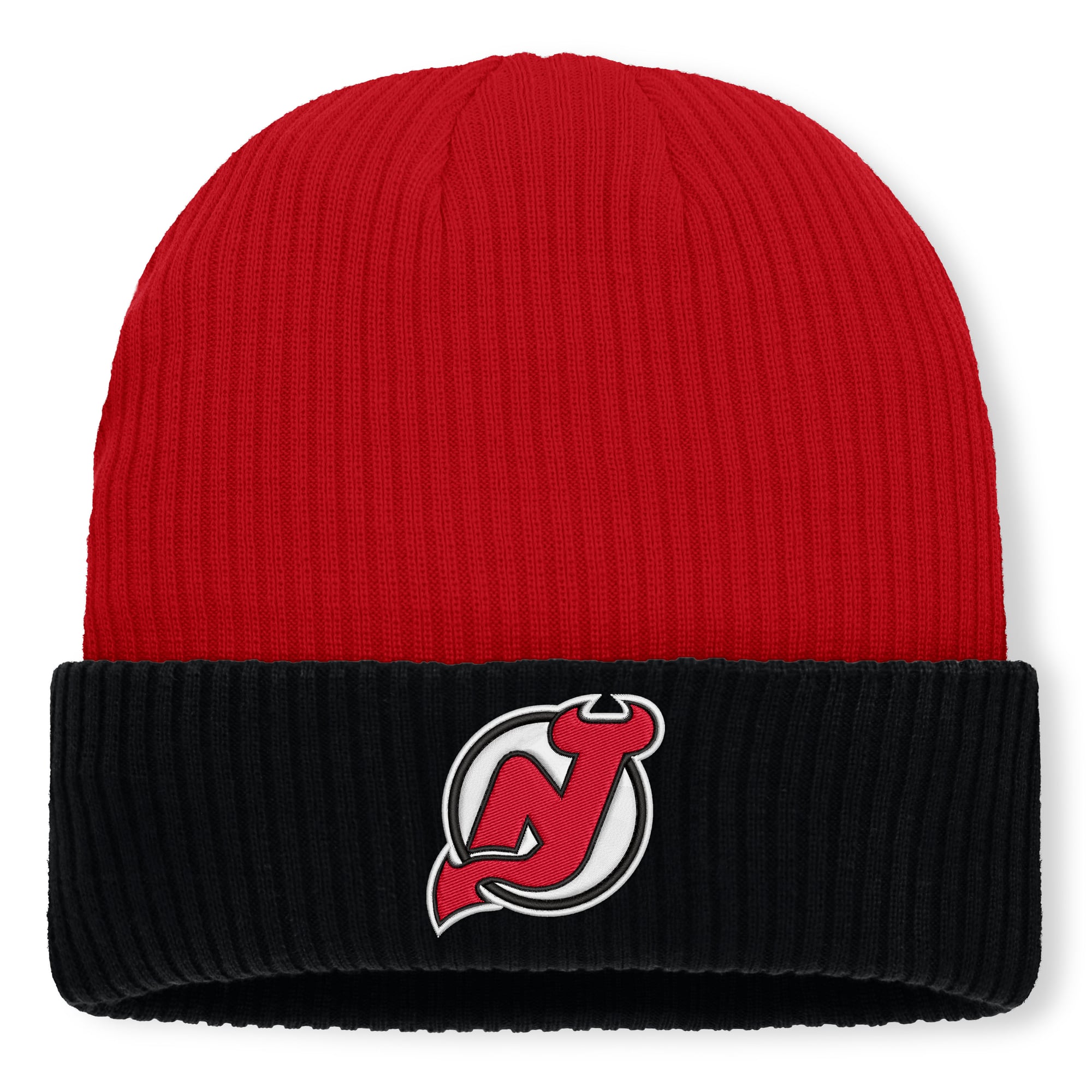 Men's Fanatics Red New Jersey Devils Authentic Pro Rink Cuffed Knit Hat