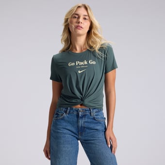 Women's Nike  Green Green Bay Packers 2026 Rivalries Collection Classic Twist Cropped T-Shirt