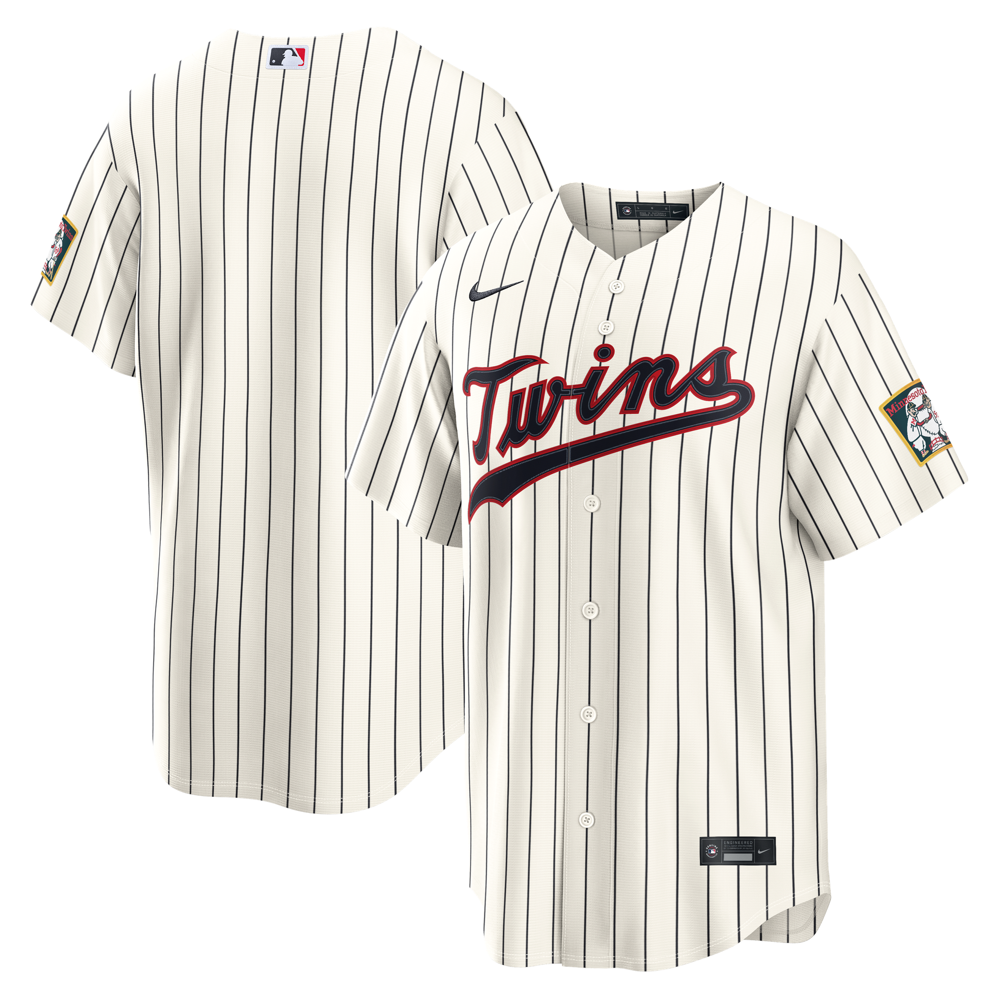 Maglia da uomo Nike color crema dei Minnesota Twins, modello Field of Dreams Stadium 2026.