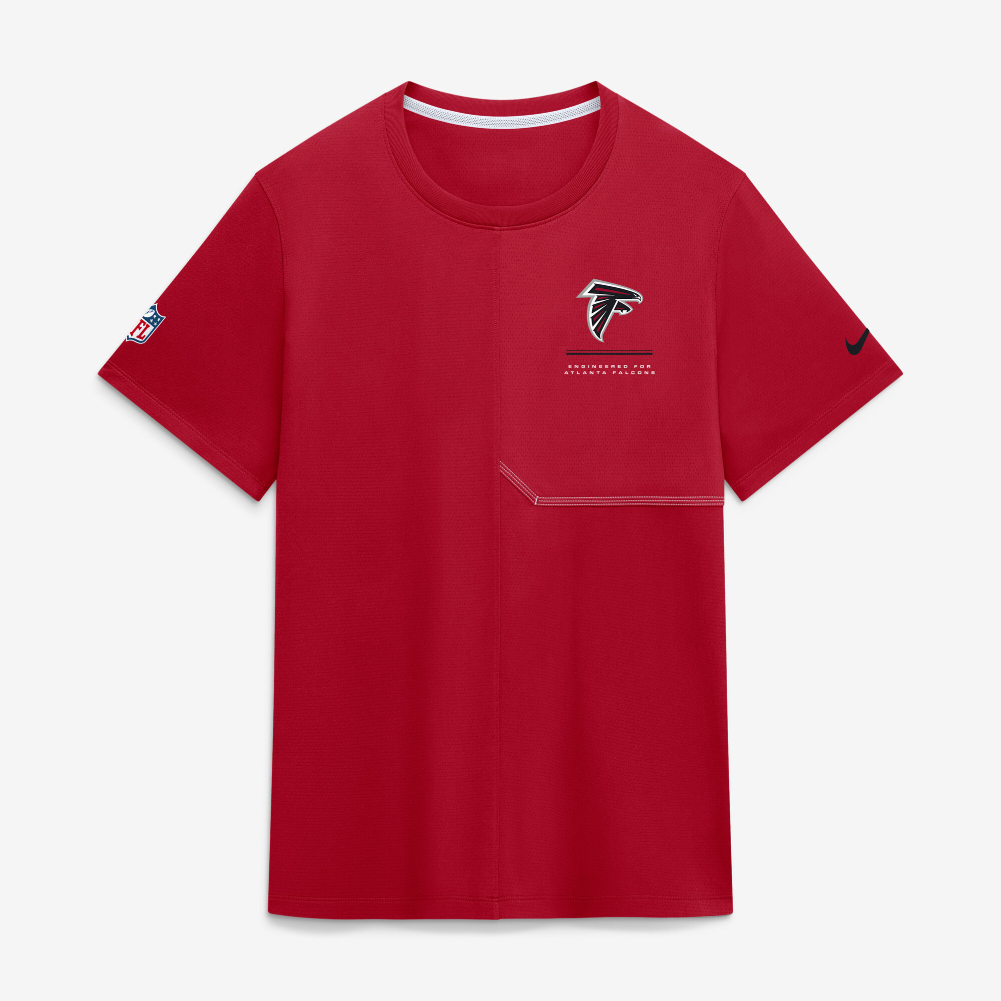 Men's Nike  Red Atlanta Falcons Sideline UV Dri-FIT Coaches Shirt