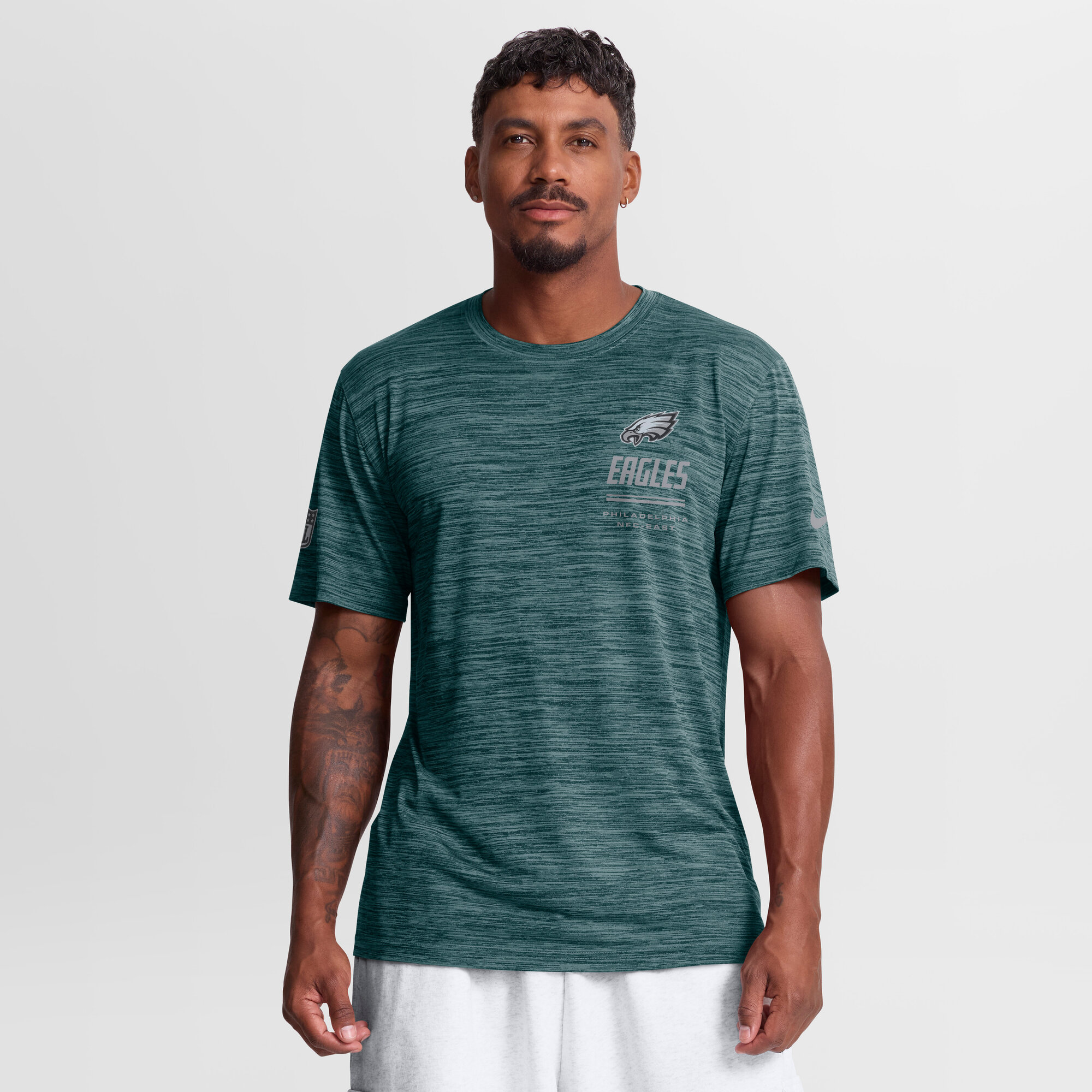 Men's Nike Midnight Green Philadelphia Eagles Sideline Double Covered Dri-FIT Velocity T-Shirt