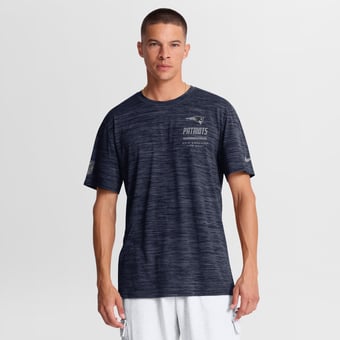 Men's Nike Navy New England Patriots Sideline Double Covered Dri-FIT Velocity T-Shirt