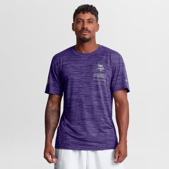 Men's Nike Purple Minnesota Vikings Sideline Double Covered Dri-FIT Velocity T-Shirt