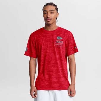 Men's Nike Red Kansas City Chiefs Sideline Double Covered Dri-FIT Velocity T-Shirt