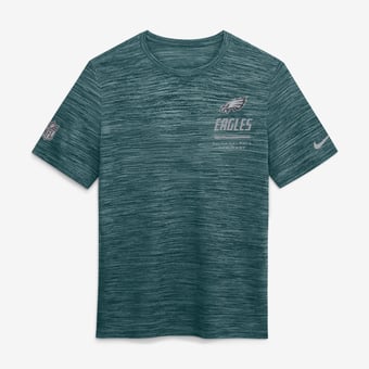 Men's Nike Midnight Green Philadelphia Eagles Big & Tall Sideline Velocity Dri-FIT T-Shirt