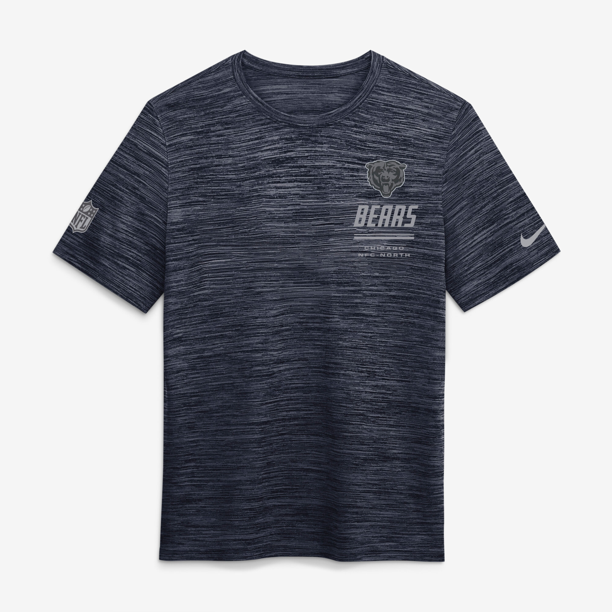 Men's Nike Navy Chicago Bears Big & Tall Sideline Velocity Dri-FIT T-Shirt
