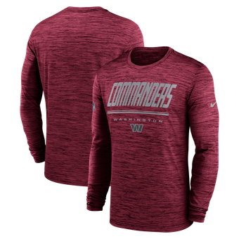 Men's Nike Burgundy Washington Commanders Sideline Offensive Transition Velocity Dri-FIT Long Sleeve T-Shirt