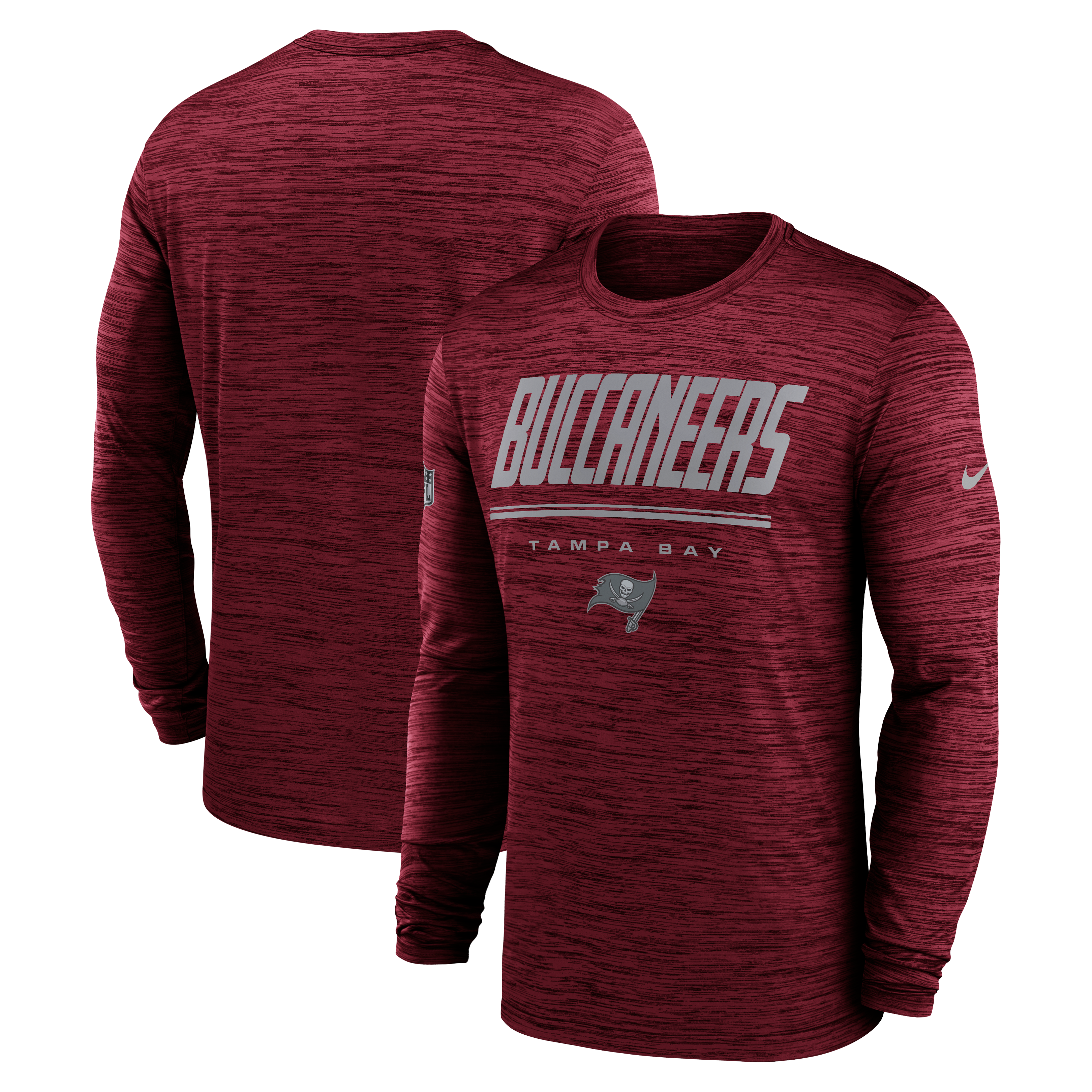 Men's Nike Red Tampa Bay Buccaneers Sideline Offensive Transition Velocity Dri-FIT Long Sleeve T-Shirt