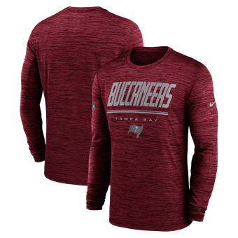 Men's Nike Red Tampa Bay Buccaneers Sideline Offensive Transition Velocity Dri-FIT Long Sleeve T-Shirt