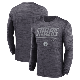 Men's Nike Black Pittsburgh Steelers Sideline Offensive Transition Velocity Dri-FIT Long Sleeve T-Shirt