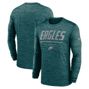 Men's Nike Midnight Green Philadelphia Eagles Sideline Offensive Transition Velocity Dri-FIT Long Sleeve T-Shirt